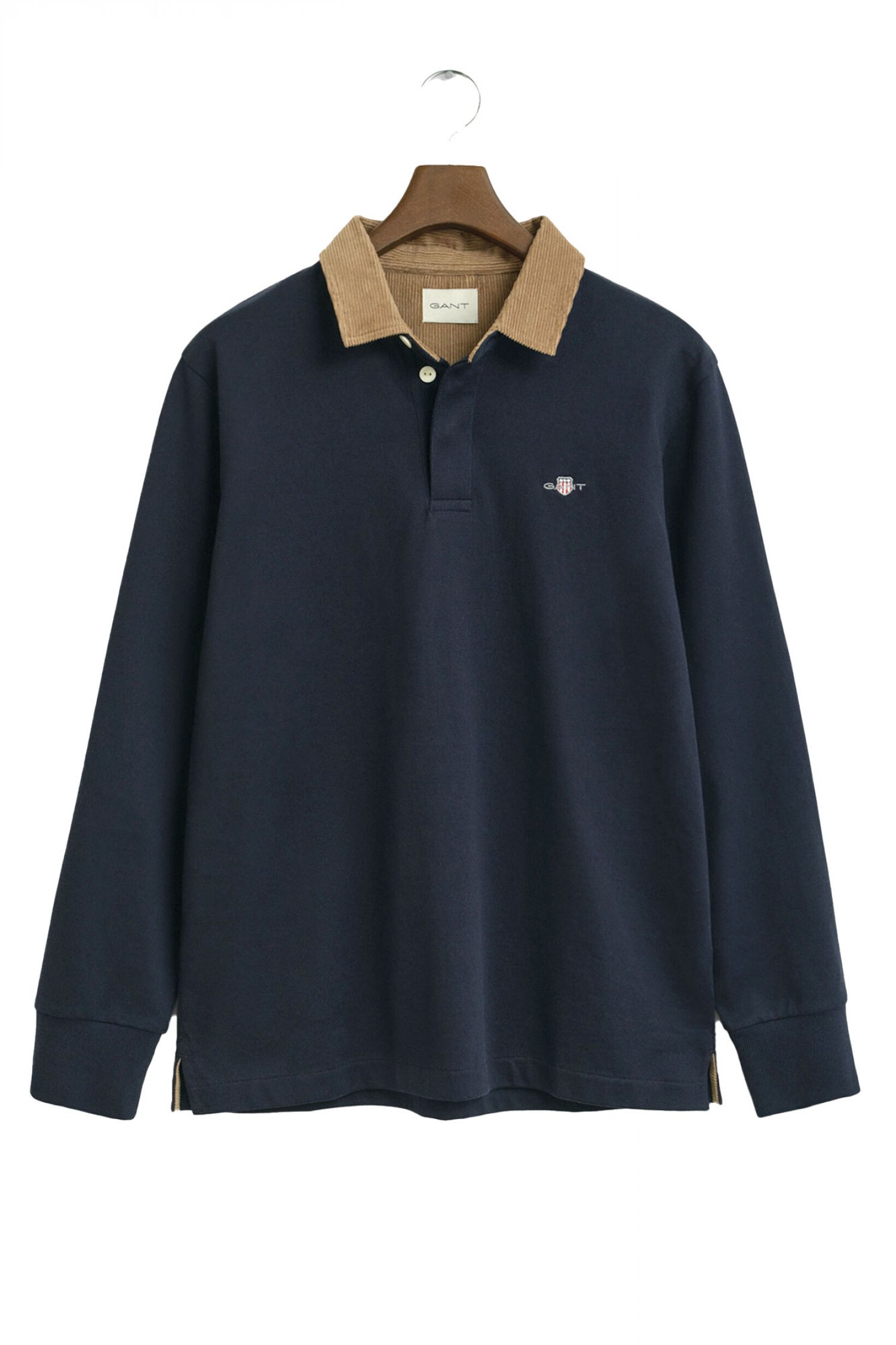 GANT POLO CORD COLLAR HEAVY RUGGER ΜΠΛΕ