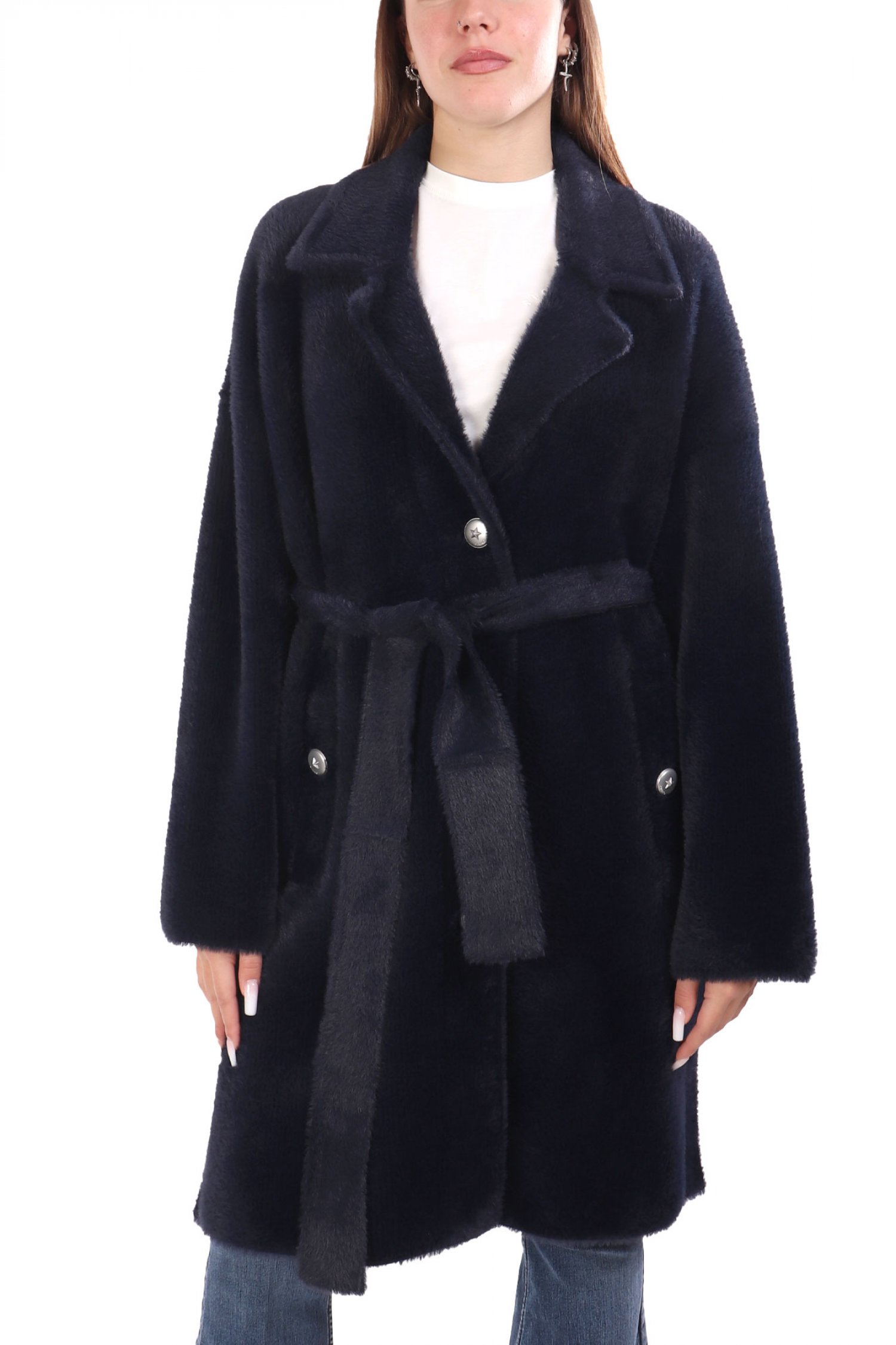 PINKO ΠΑΛΤΟ ZANTE COAT ΣΚΟΥΡΟ ΜΠΛΕ