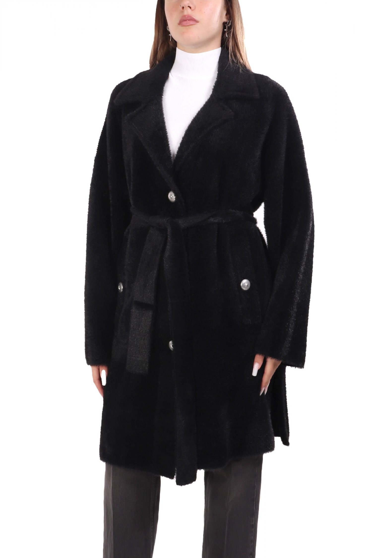 PINKO ΠΑΛΤΟ ZANTE COAT ΜΑΥΡΟ