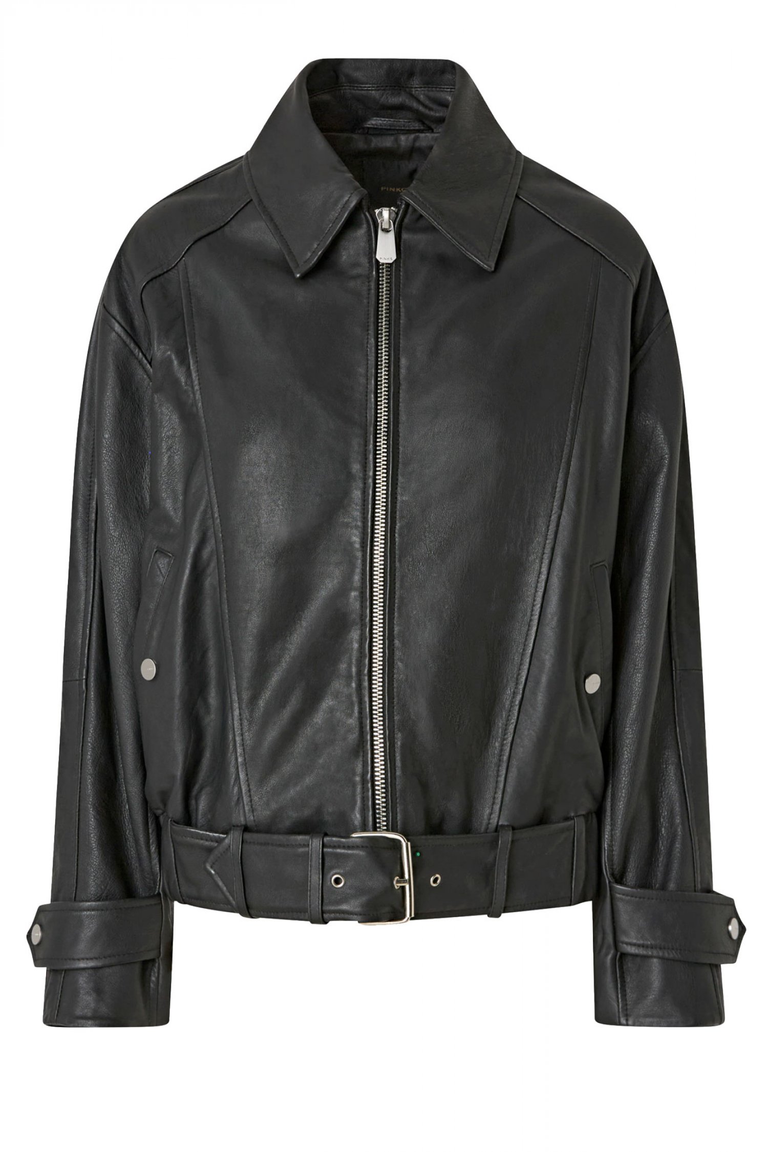 PINKO ΔΕΡΜΑΤΙΝΟ ΜΠΟΥΦΑΝ GUANCIALE JACKET ΜΑΥΡΟ