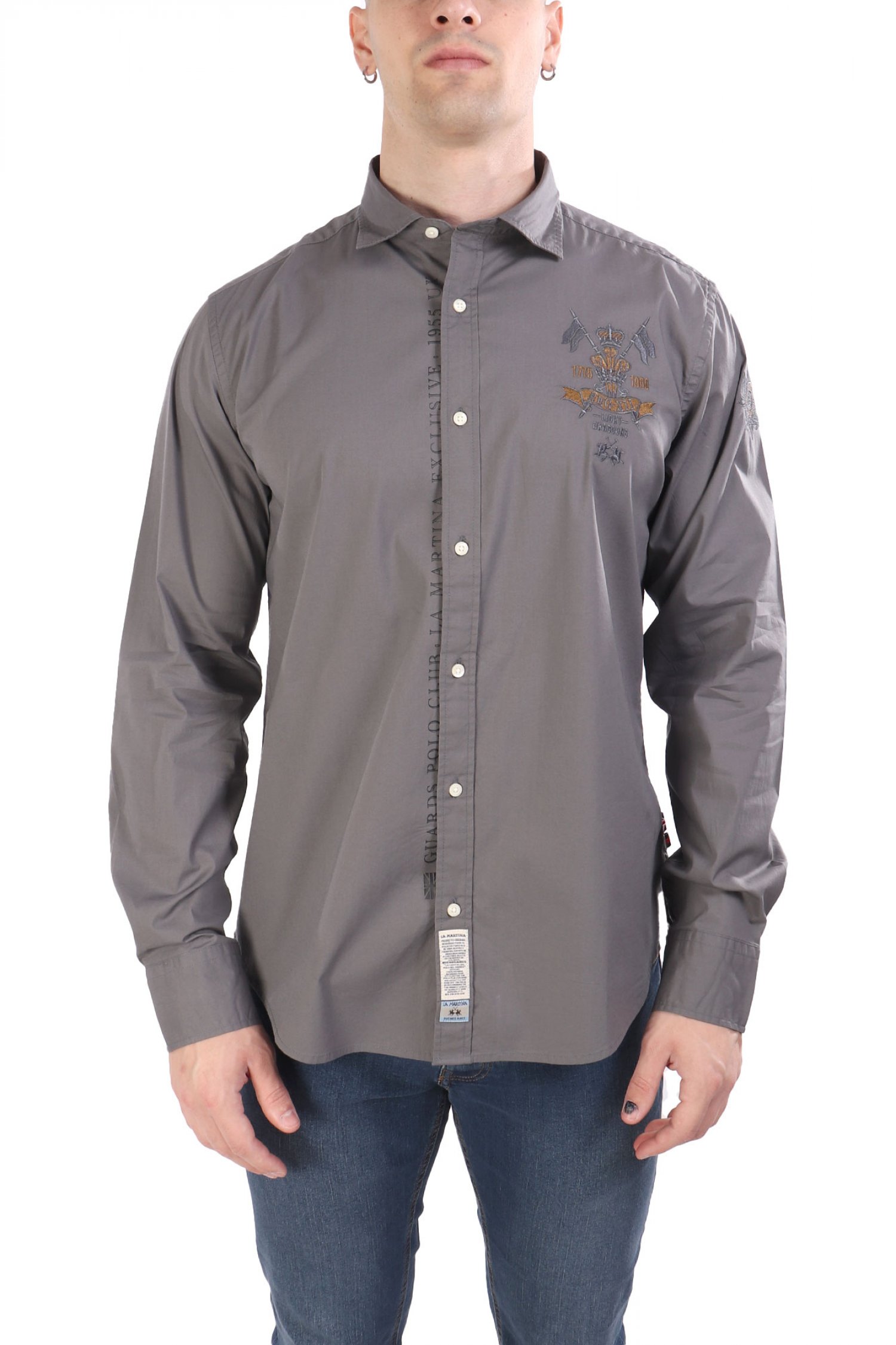 Ανδρικά πουκάμισα la martina σε γκρι