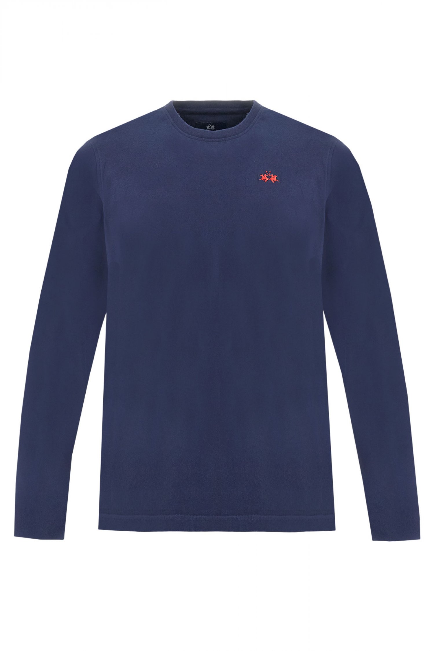 LA MARTINA T-SHIRT CREW NECK LOGO ΜΠΛΕ