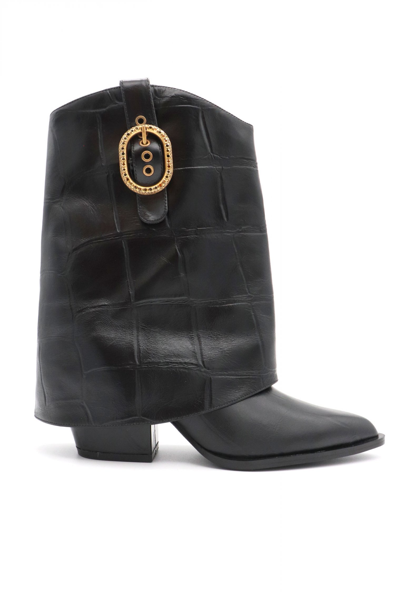 KURT GEIGER ΠΑΠΟΥΤΣΙΑ MΠΟΤAKIA FOLD OVER ANKLE BOOT ΑΝΑΓΛΥΦΟ ΣΧΕΔΙΟ LOGO MAYΡΟ