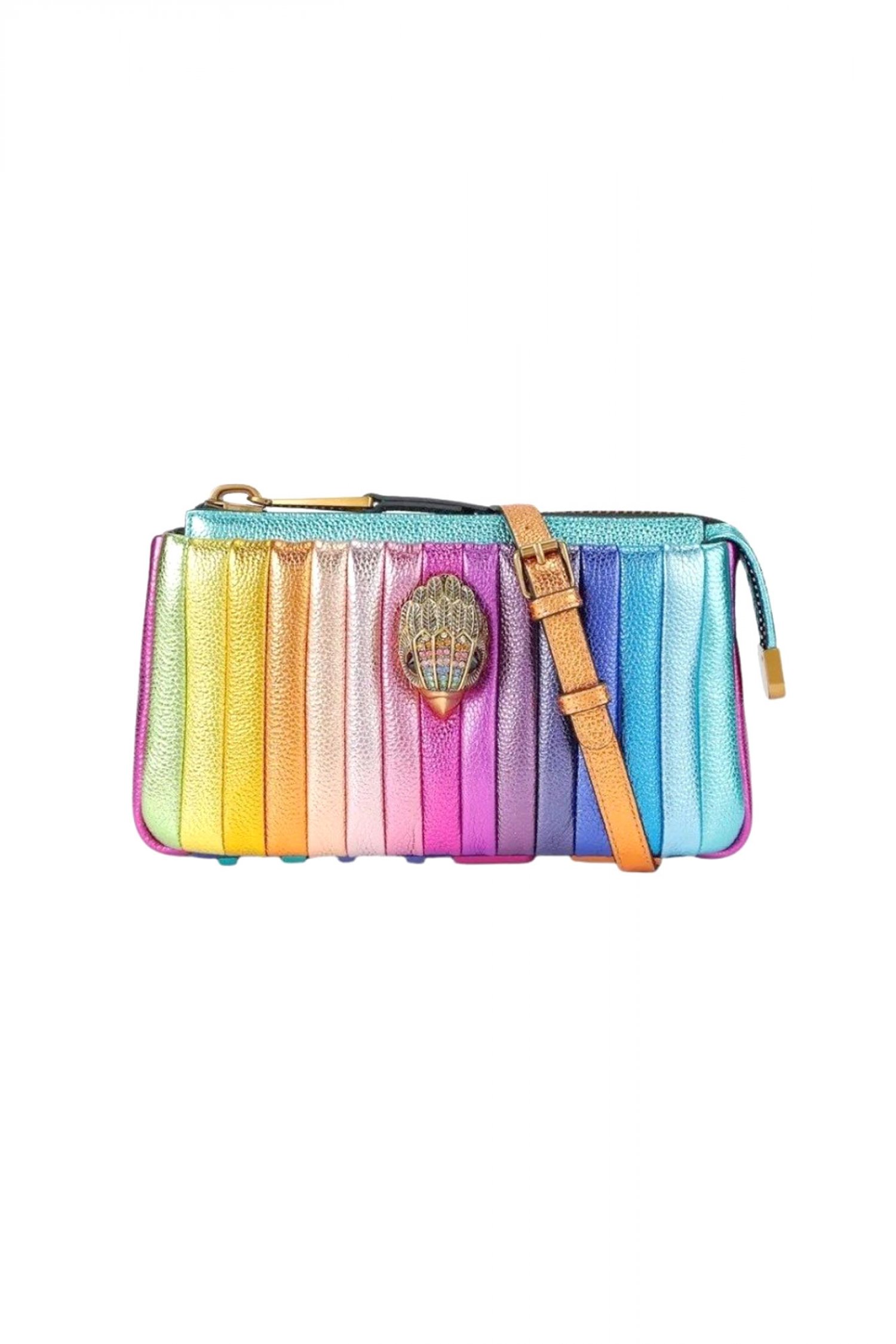 KURT GEIGER TΣΑΝΤΑ CROSSBODY KENSINGTON XBODY KURT Q ΑΛΥΣΙΔΑ LOGO METAΛΛΙΚΑ ΧΡΩΜΑΤΑ ΠΟΛΥΧΡΩΜΟ