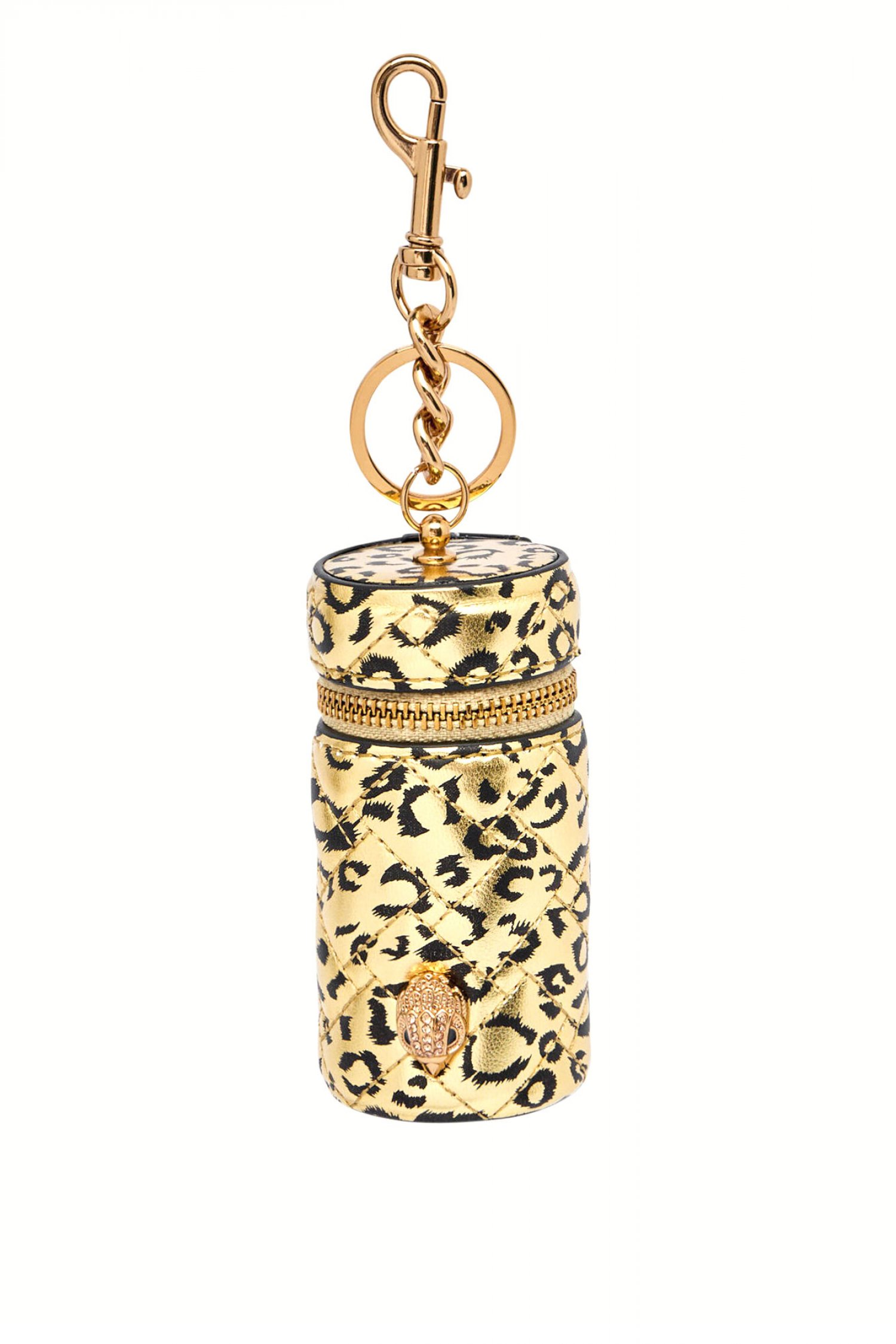 KURT GEIGER ΜΠΡΕΛΟΚ KENSINGTON LIPSTICK CASE ΚΑΠΙΤΟΝΕ LOGO ΜΑΥΡΟ/ΧΡΥΣΟ