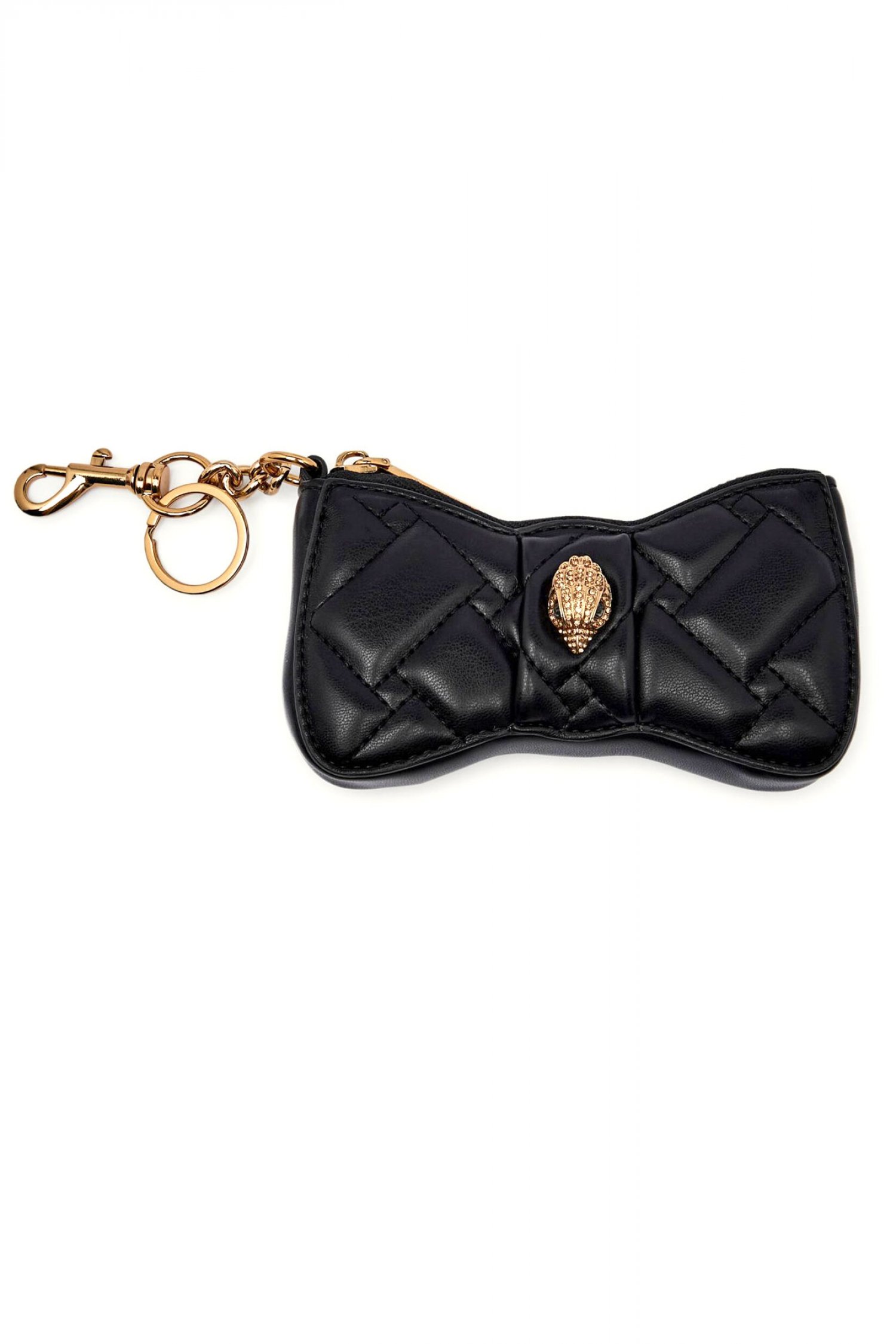 KURT GEIGER ΜΠΡΕΛΟΚ KENSINGTON BOW CHARM KAΠΙΤΟΝΕ LOGO ΜΑΥΡΟ