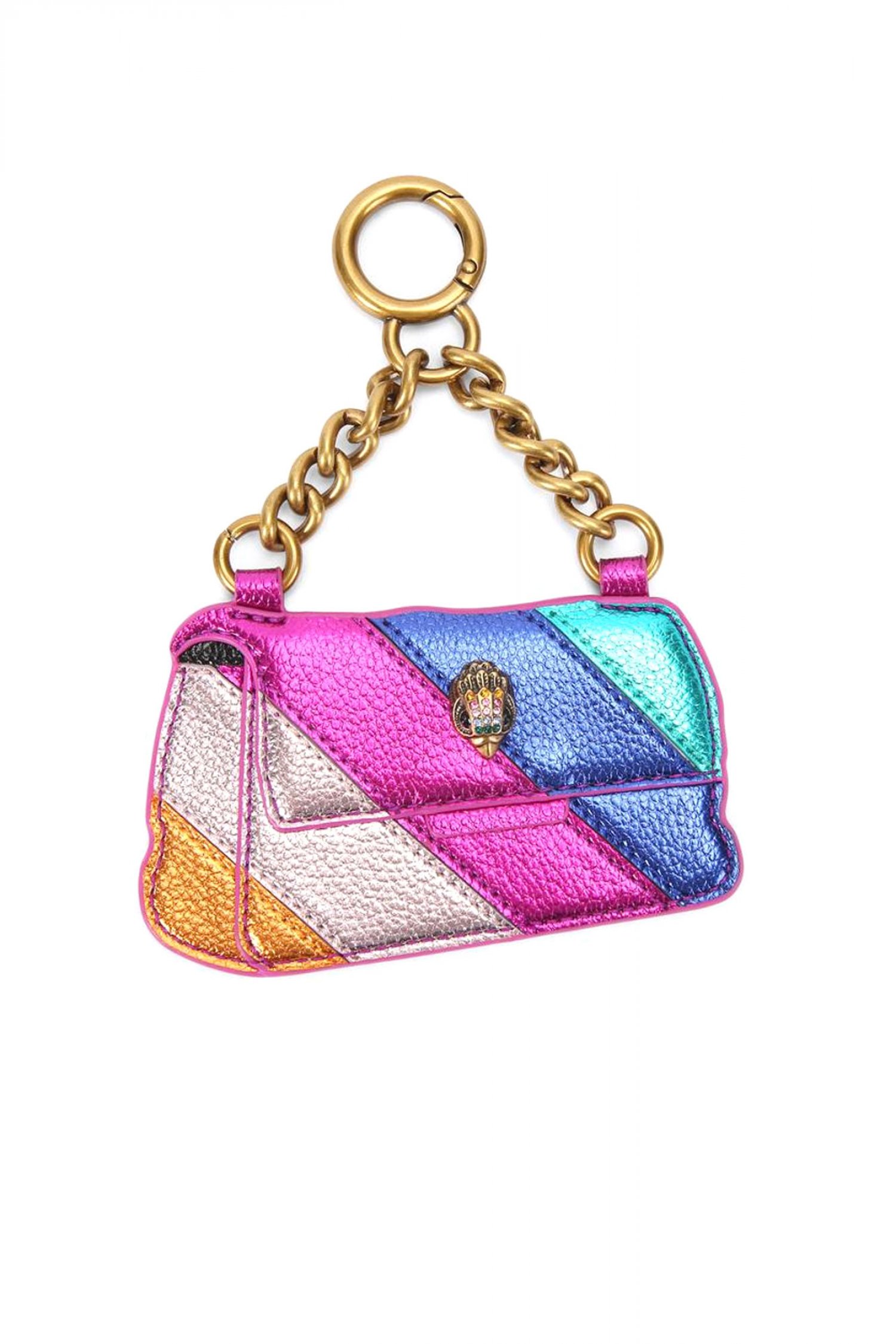 KURT GEIGER ΜΠΡΕΛΟΚ KENSINGTON KEYRING ΜΕΤΑΛΛΙΚΑ ΧΡΩΜΑΤΑ LOGO ΠΟΛΥΧΡΩΜΟ