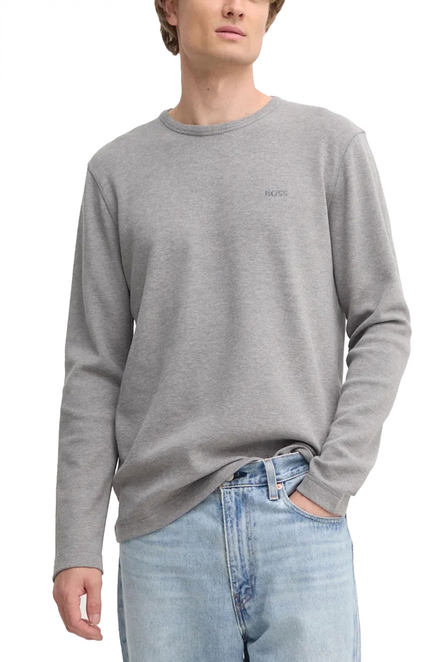 BOSS CASUAL T-SHIRT TEMPESTO ΓΚΡΙ