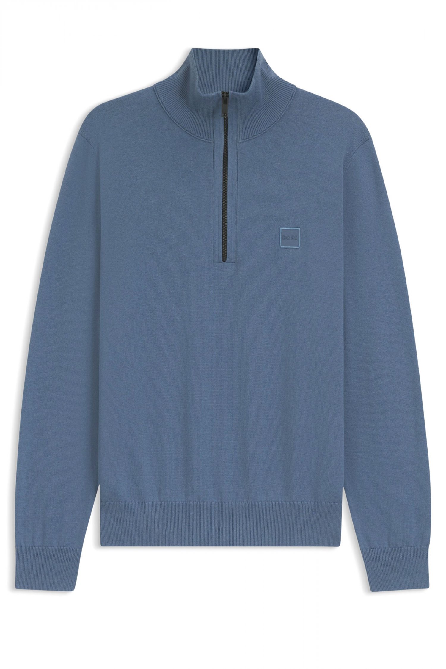 BOSS CASUAL ΠΛΕΚΤΟ HALFZIP KANOBIX S ΡΑΦ ΜΠΛΕ