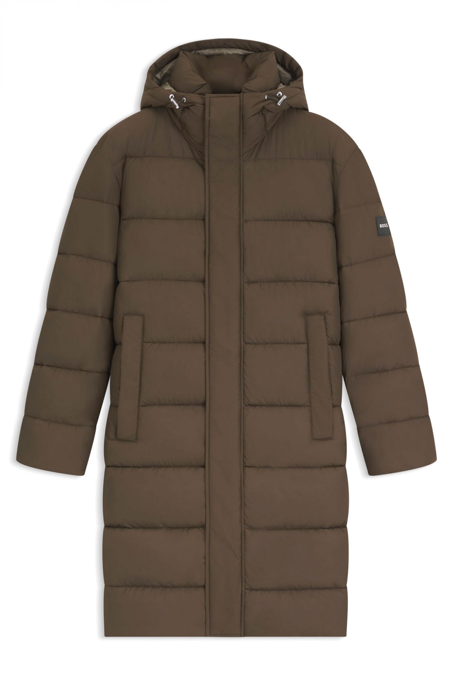 BOSS ΜΠΟΥΦΑΝ PUFFER H-CENUTO HOODIE ΧΑΚΙ