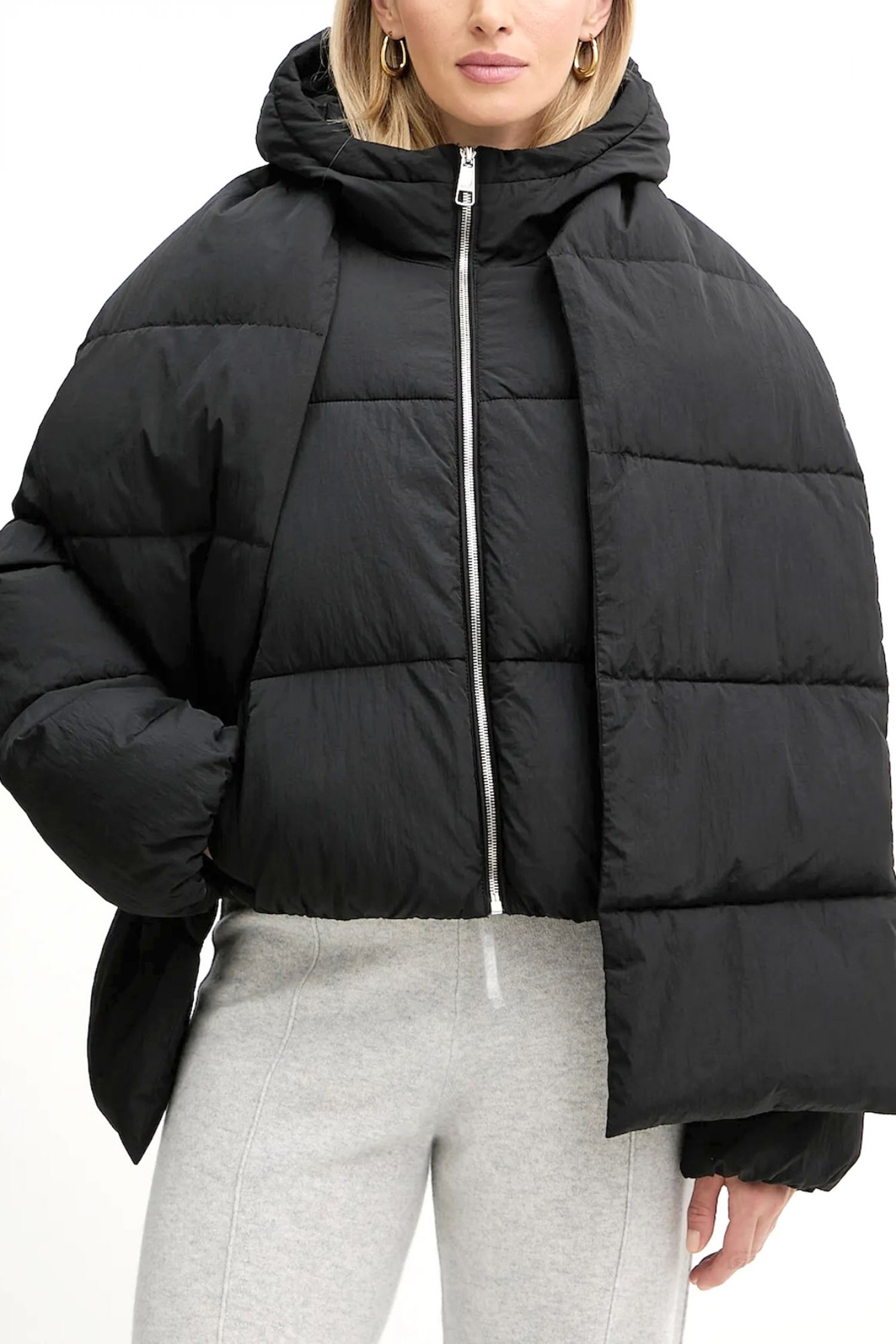 BOSS CASUAL ΜΠΟΥΦΑΝ ΦΟΥΣΚΩΤΟ C_POLALA ΑΠΟΣΠΩΜΕΝΗ ΛΕΠΤΟΜΕΡΕΙΑ ΛΑΙΜΟΥ ΜΑΥΡΟ