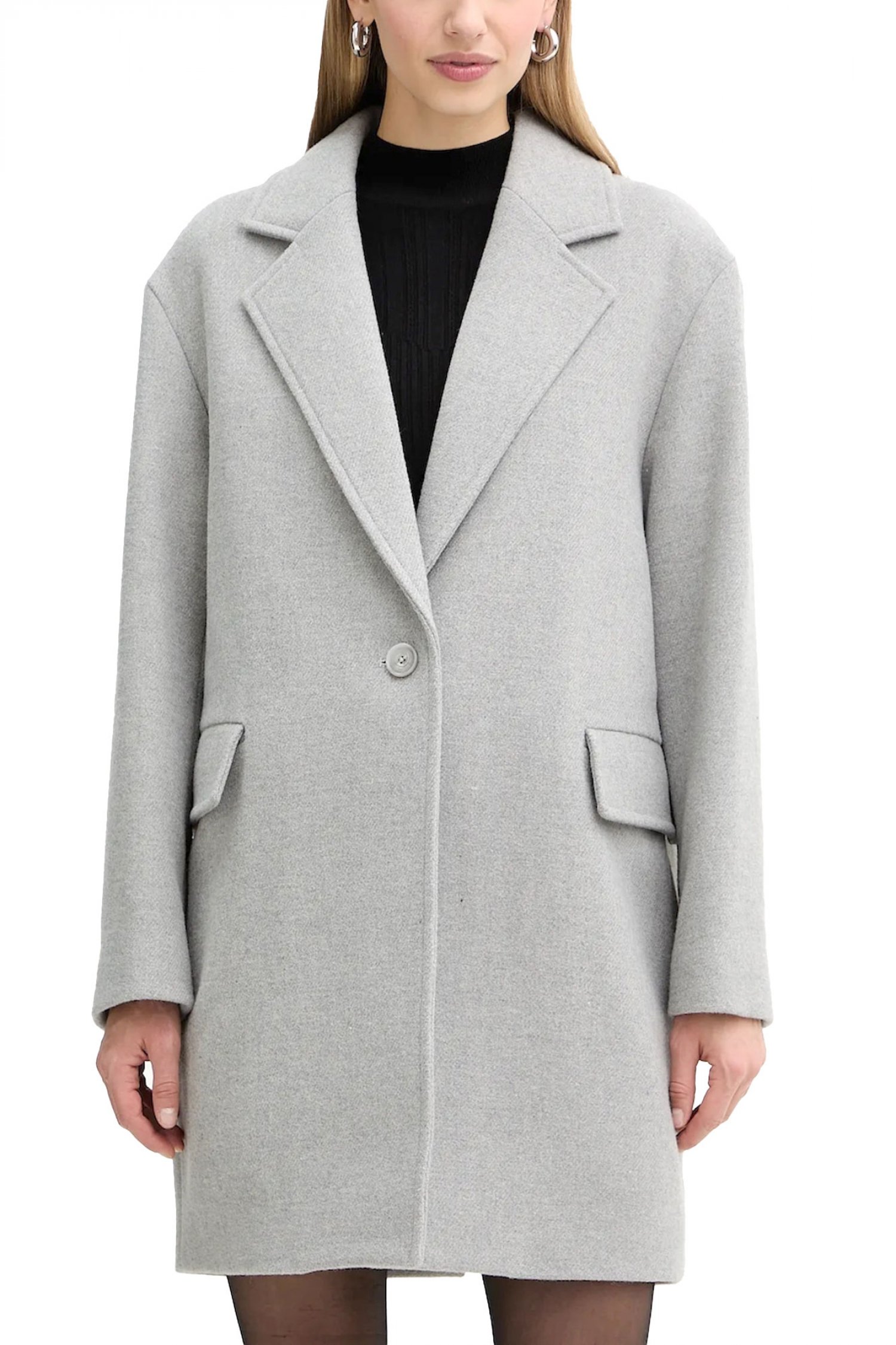 BOSS CASUAL ΠΑΛΤΟ C_CALESARA2 ΤΣΕΠΕΣ ΓΚΡΙ