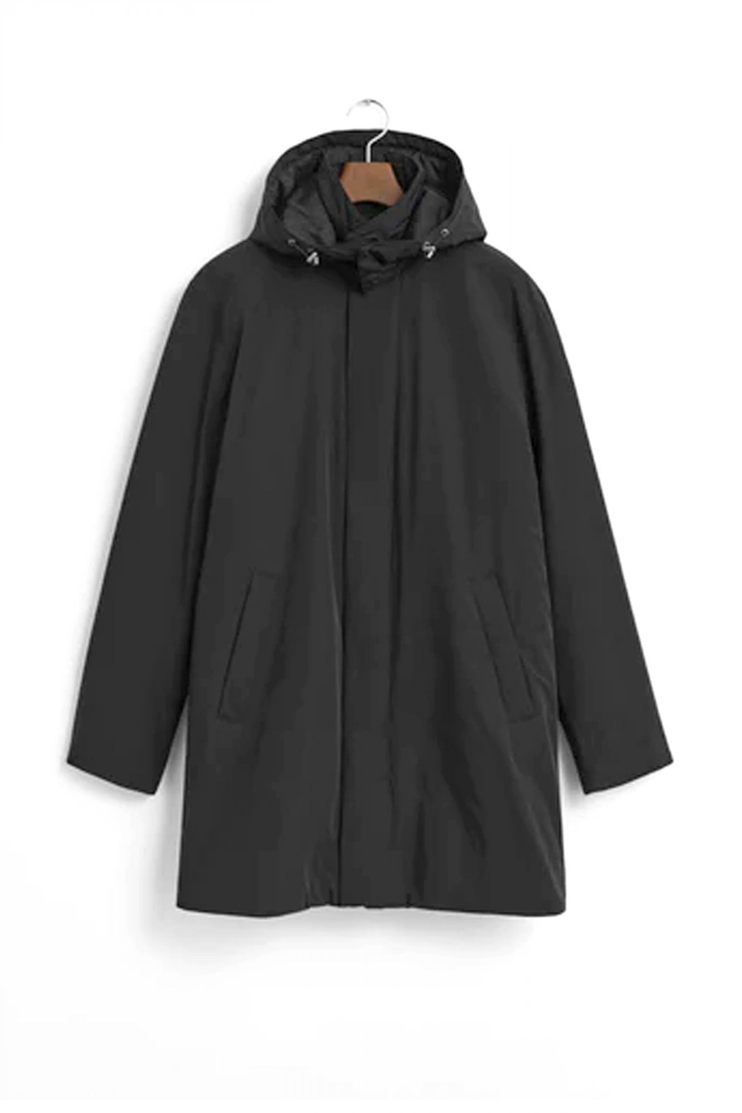 GANT ΜΠΟΥΦΑΝ JACKET ΜΑΚΡΥ ΜΕ ΑΠΟΣΠΩΜΕΝΗ ΚΟΥΚΟΥΛΑ PADDED CAR COAT ΜΑΥΡΟ