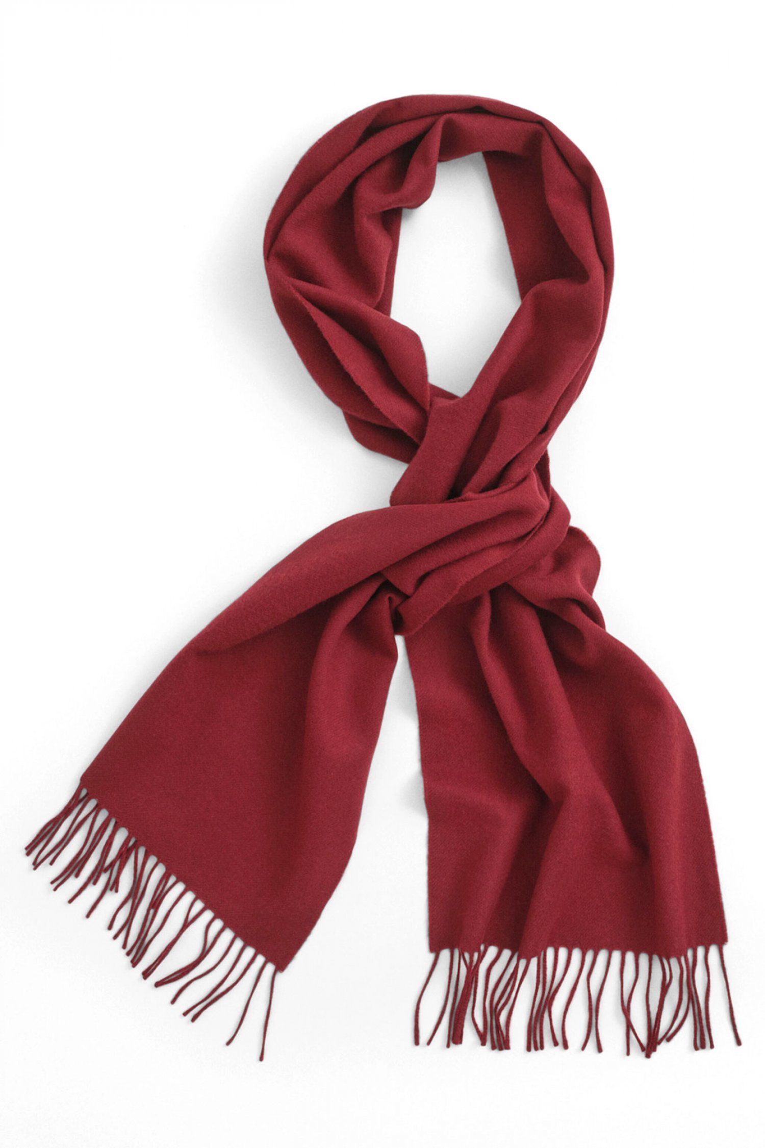 GANT ΚΑΣΚΩΛ ΜΑΛΛΙΝΟ UNISEX. WOOL SCARF ΜΠΟΡΝΤΩ