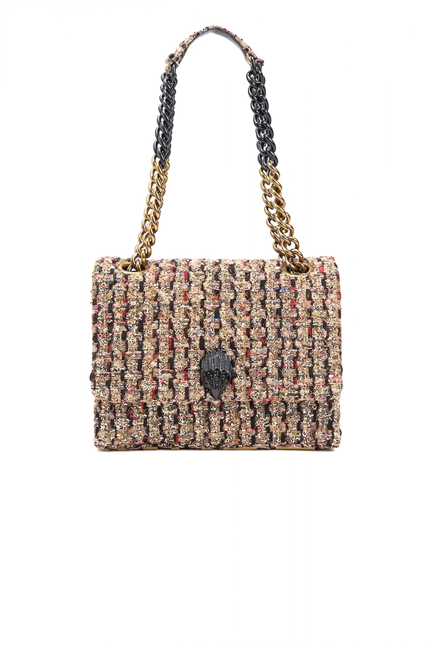 KURT GEIGER ΤΣΑΝΤΑ ΩΜΟΥ/CROSSBODY LARGE KENSINGTON KURT ΑΛΥΣΙΔΑ LOGO ΠΟΛΥΧΡΩΜΟ/ΧΡΥΣΟ