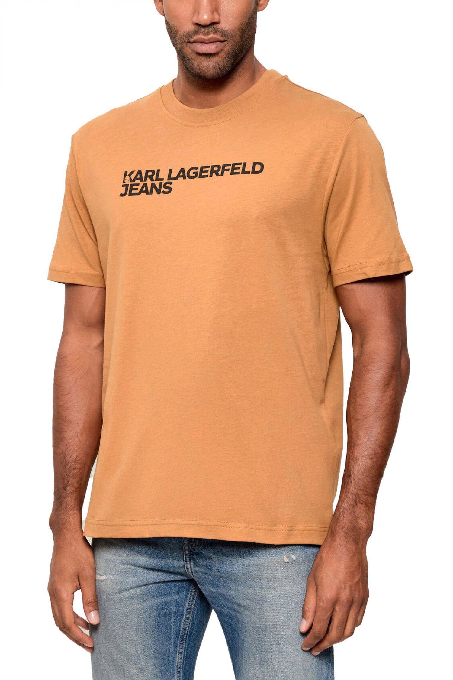 KARL LAGERFELD JEANS T-SHIRT REGULAR FIT SS ESSENTIAL TEE ΚΑΜΕΛ