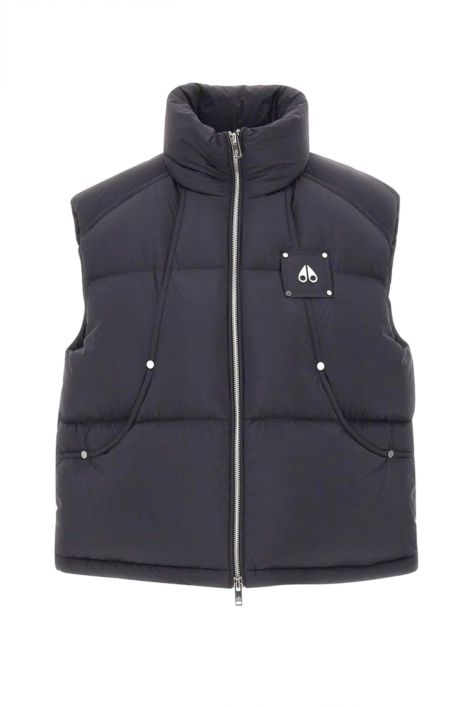 MOOSE KNUCKLES MOOSE KNUCKLES ΜΠΟΥΦΑΝ ΑΜΑΝΙΚΟ LOGO ΜΕΤΑΛΛΙΚΟ ΜΑΥΡΟ