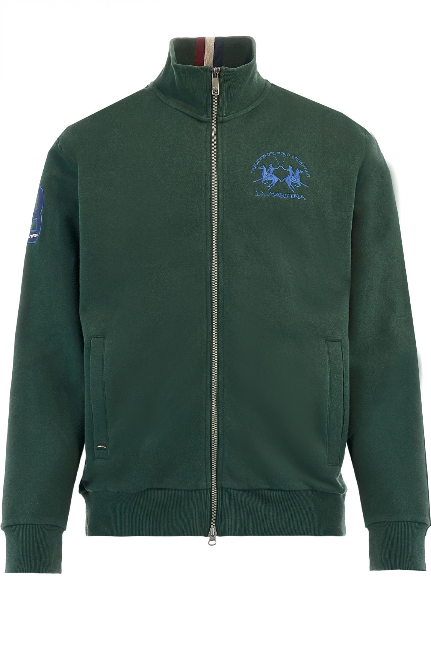 LA MARTINA ΦΟΥΤΕΡ FULLZIP LOGO ΠΡΑΣΙΝΟ