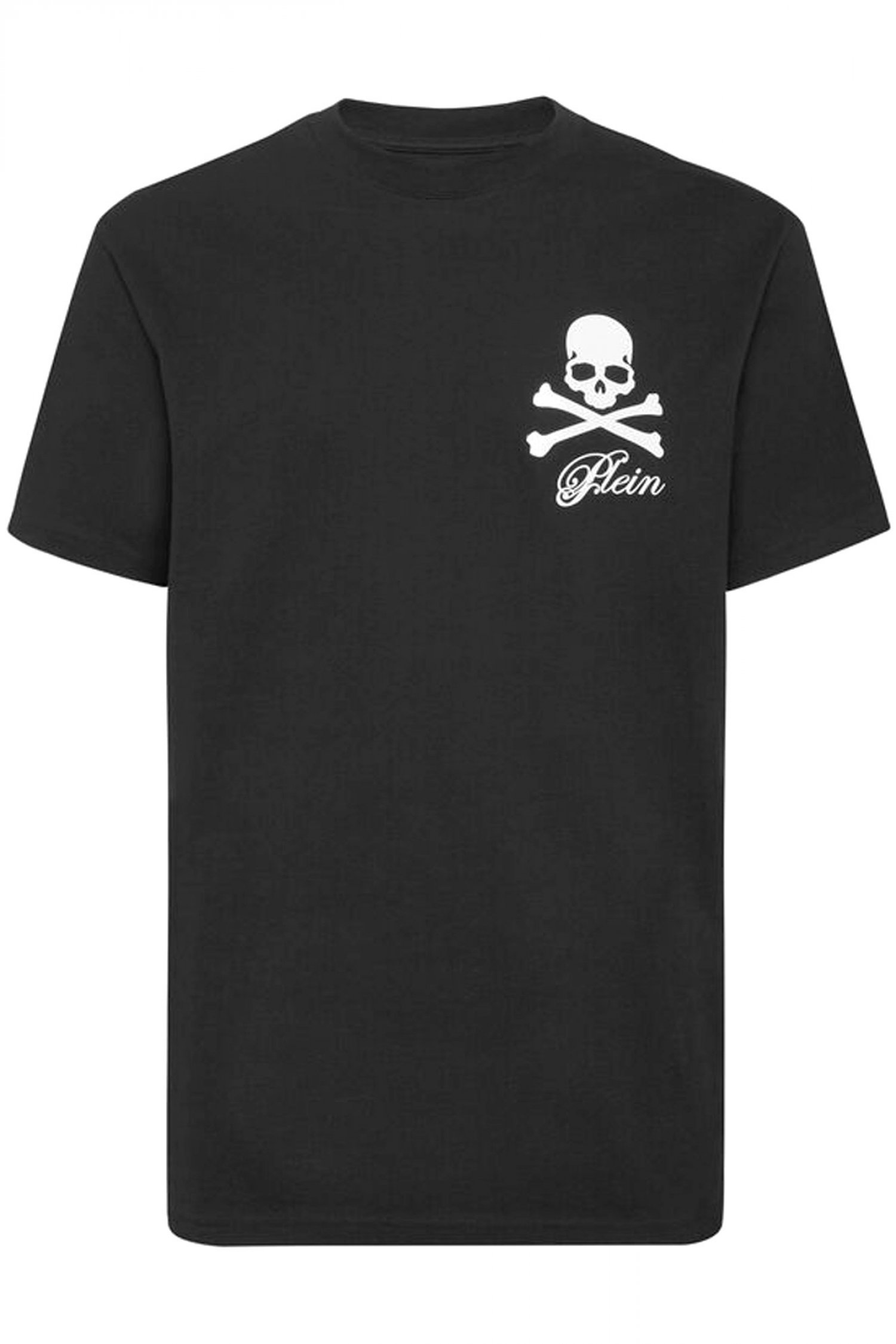 PHILIPP PLEIN T-SHIRT SKULL & BONES ΜΑΥΡΟ