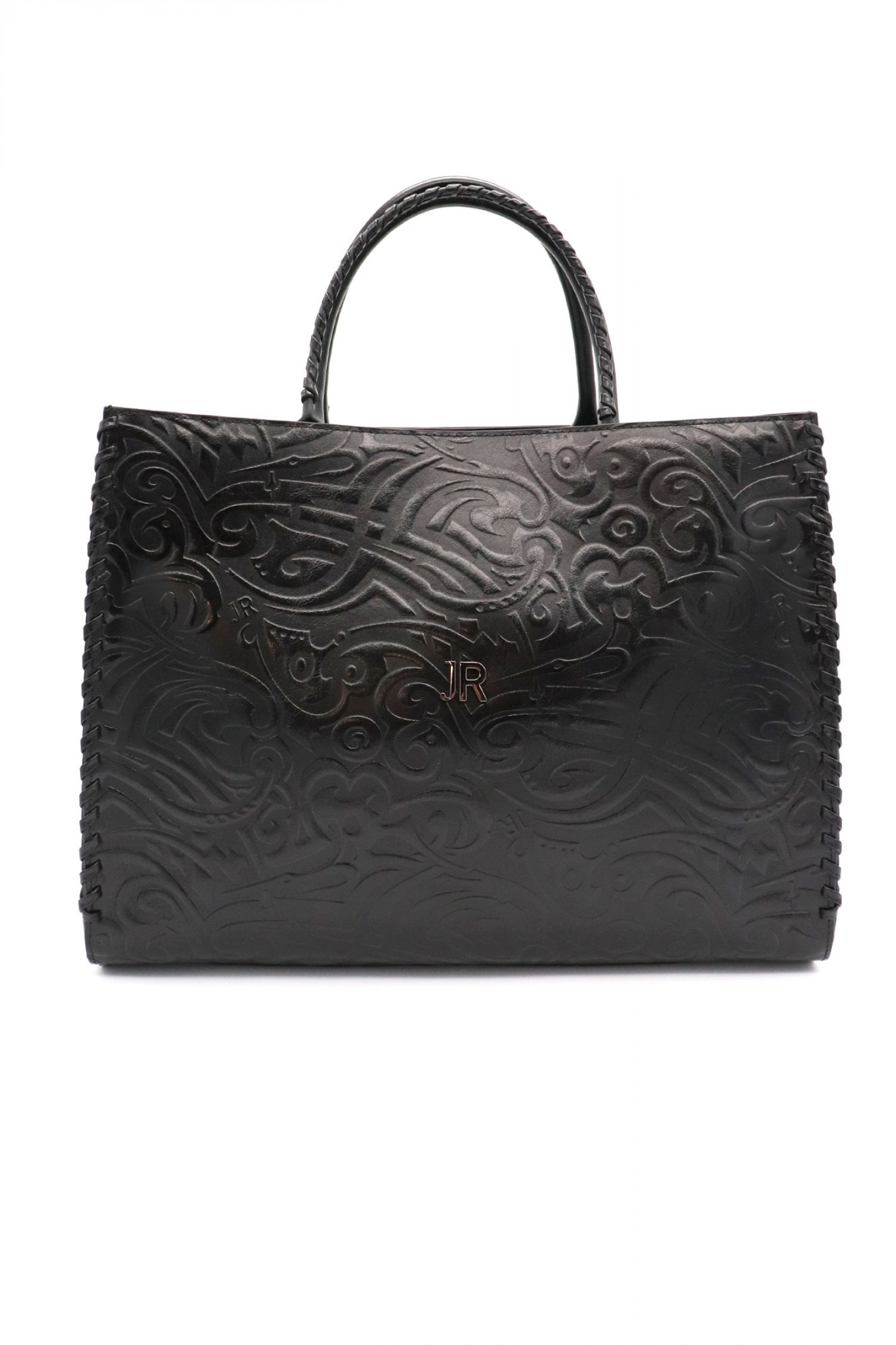 RICHΜOND X ΤΣΑΝΤΑ GOTTES ΧΕΙΡΟΣ/CROSS BODY ALL OVER PRINT ΤΡΟΥΚΣ ΠΛΑΙΝΑ LOGO ΜΕΤΑΛΛΙΚΟ ΜΑΥΡΟ