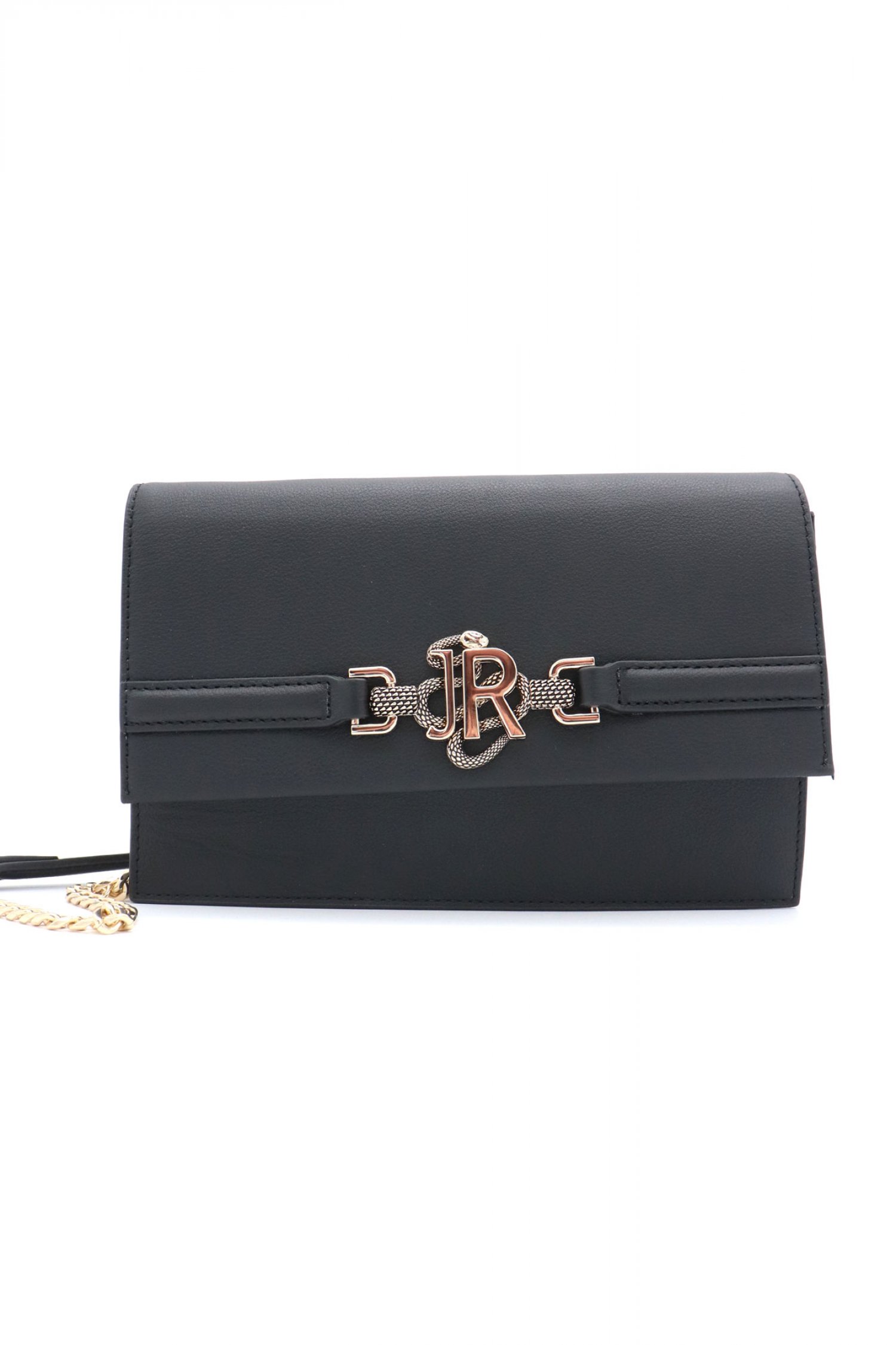RICHMOND X ΤΣΑΝΤΑ CROSSBODY BOGOM LOGO SNAKE ΜΑΥΡΟ