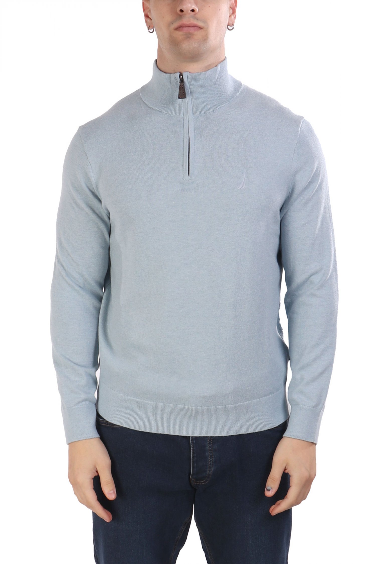 NAUTICA ΠΛEKΤΟ HALFZIP LOGO ΣΙΕΛ