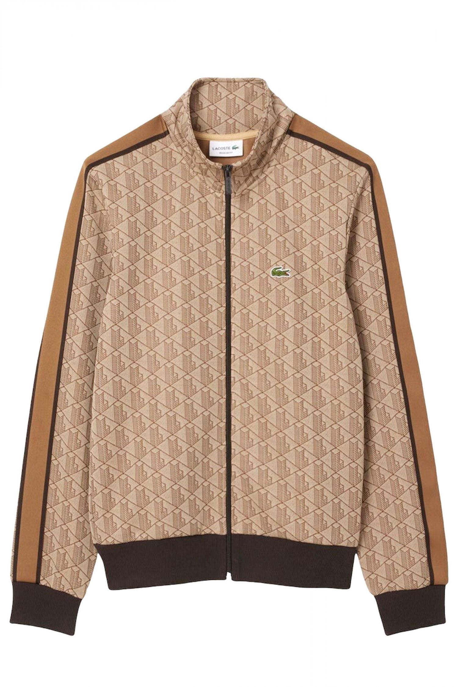 LACOSTE ΦΟΥΤΕΡ FULLZIP LOGO ΜΠΕΖ-ΚΑΦΕ