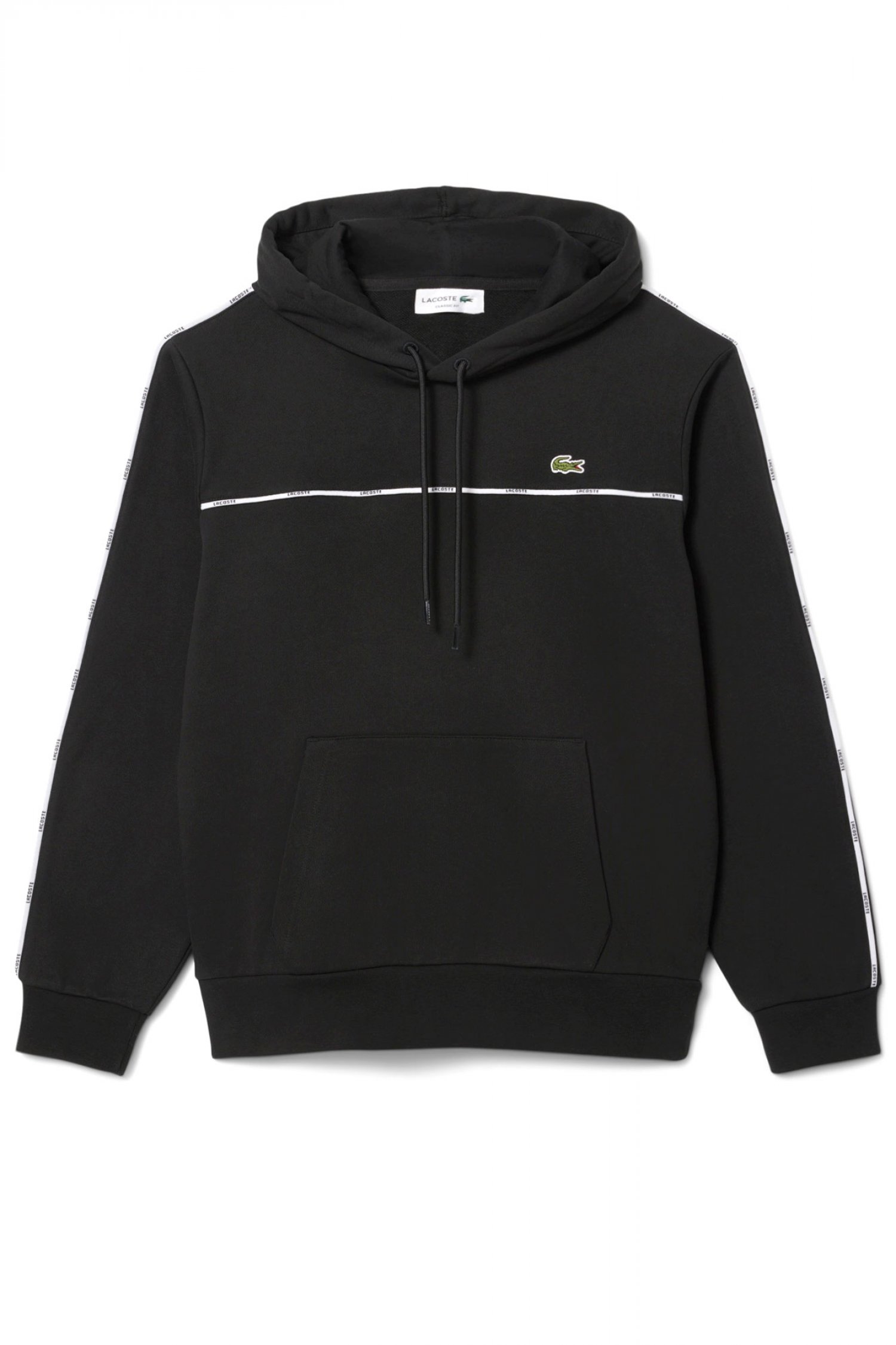 LACOSTE ΦΟΥΤΕΡ HOODIE LOGO ΜΑΥΡΟ-ΛΕΥΚΟ