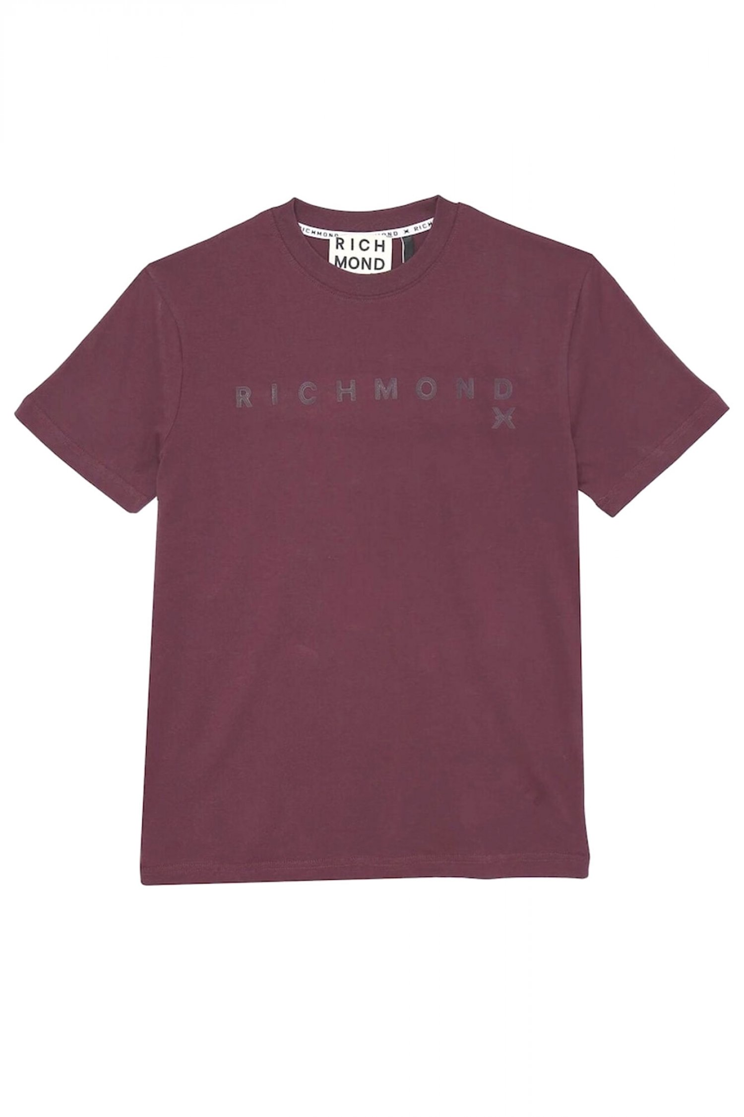 RICHMOND X T-SHIRT PATUM REGULAR FIT LOGO ΜΩΒ ΣΚΟΥΡΟ