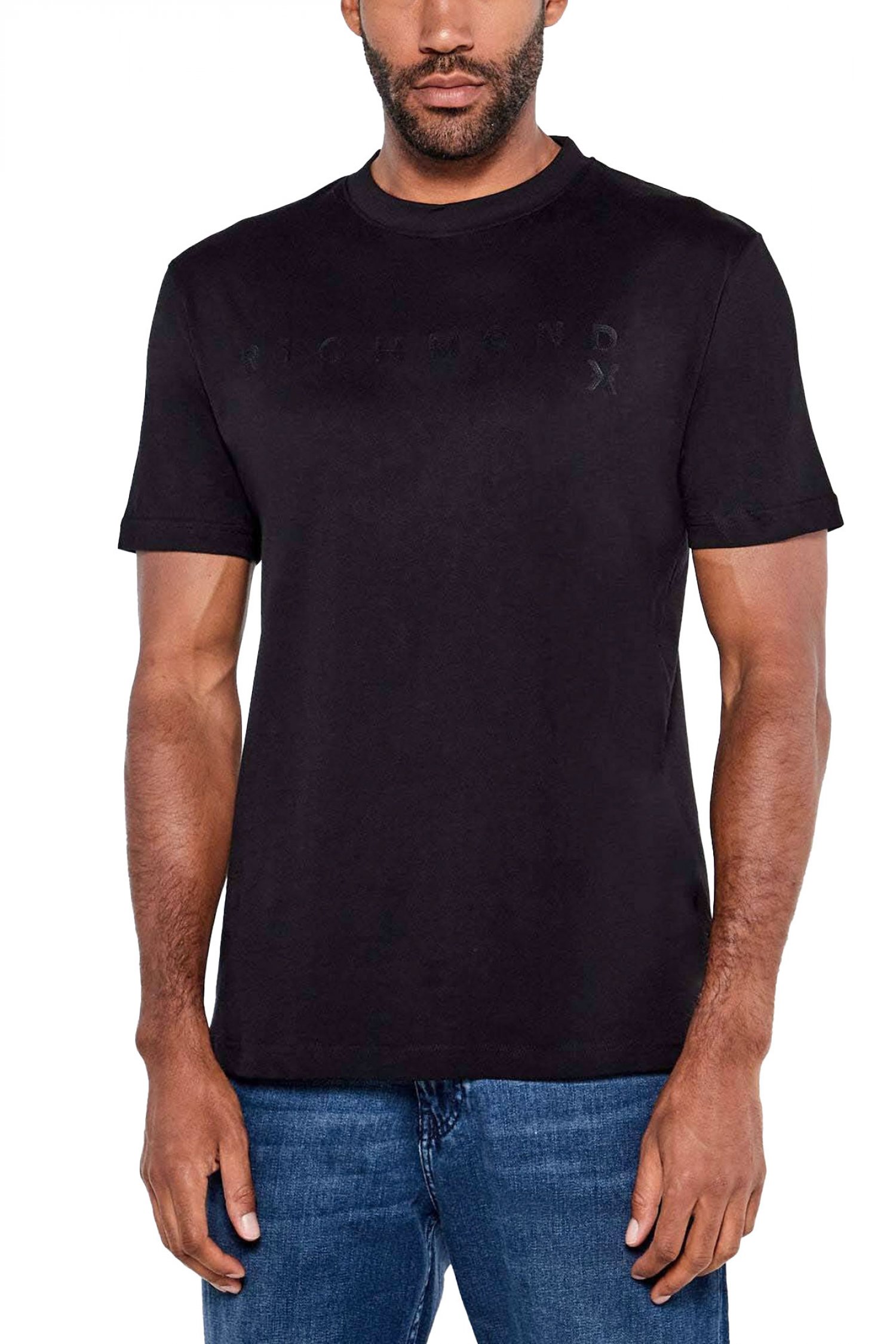 RICHMOND X T-SHIRT PATUM REGULAR FIT LOGO ΜΑΥΡΟ