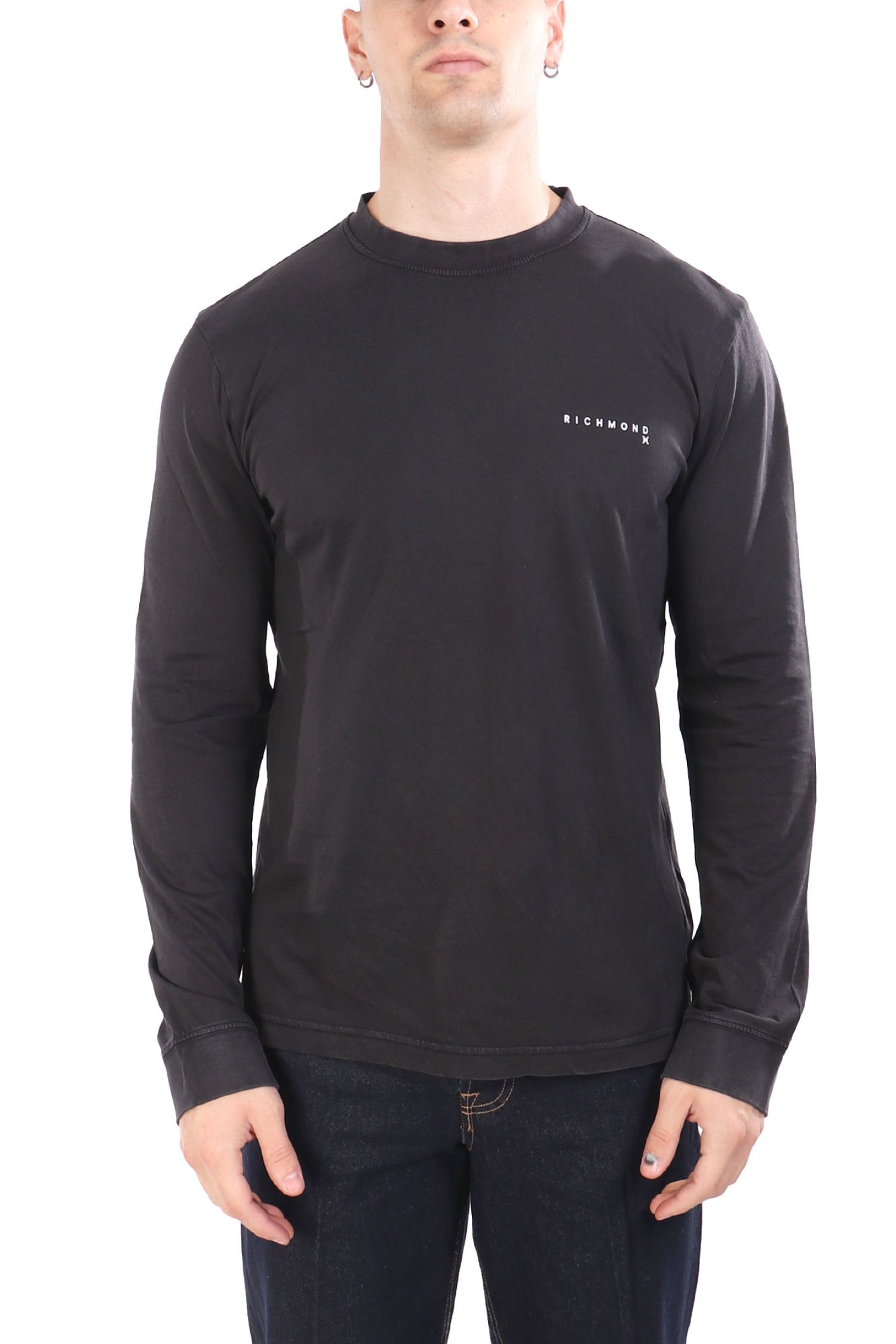 RICHMOND X T-SHIRT ROKIM REGULAR FIT LOGO ΜΑΥΡΟ