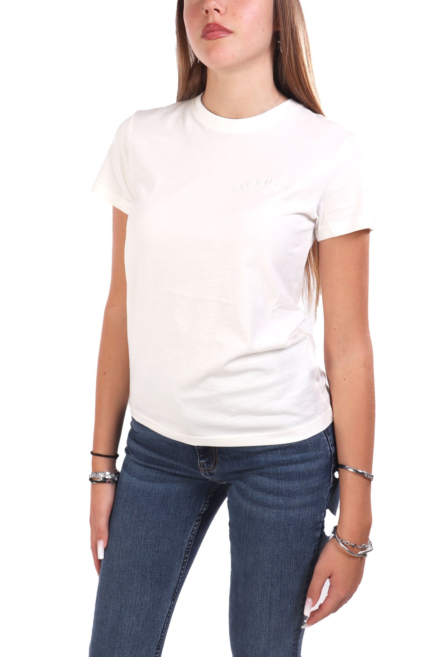 RICHMOND X T-SHIRT POGUR LOGO ΕΚΡΟΥ