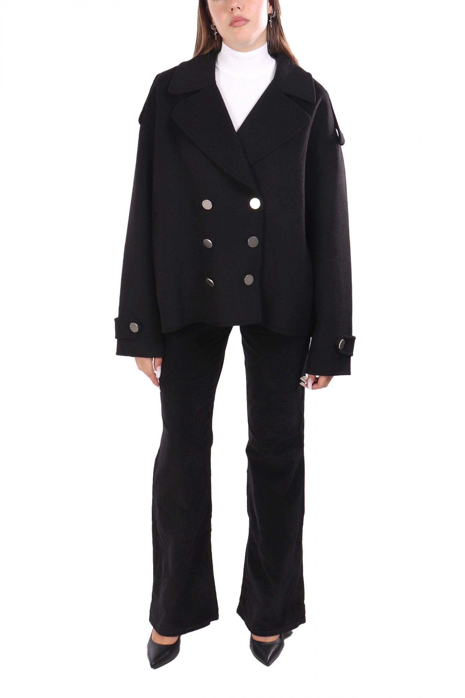 RICHMOND X ΠΑΛΤΟ ZIELER UNISEX ΣΤΑΥΡΩΤΟ ΜΑΥΡΟ