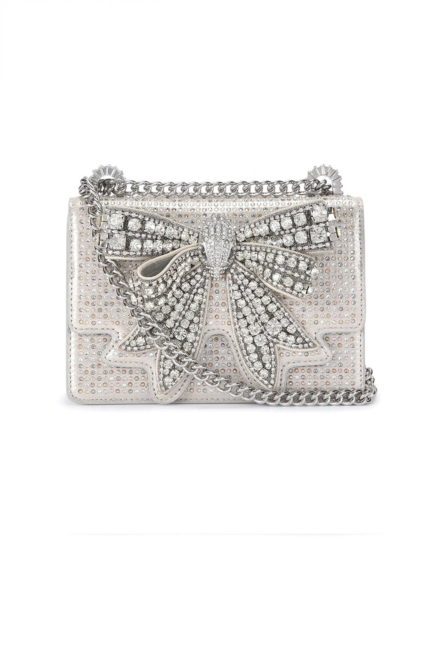 KURT GEIGER ΤΣΑΝΤΑKI CROSSBODY/ΩΜΟΥ BOW SMALL SHOREDITCH ΣΤΡΑΣ ΦΙΟΓΚΟΣ LOGO ΑΣΗΜΙ