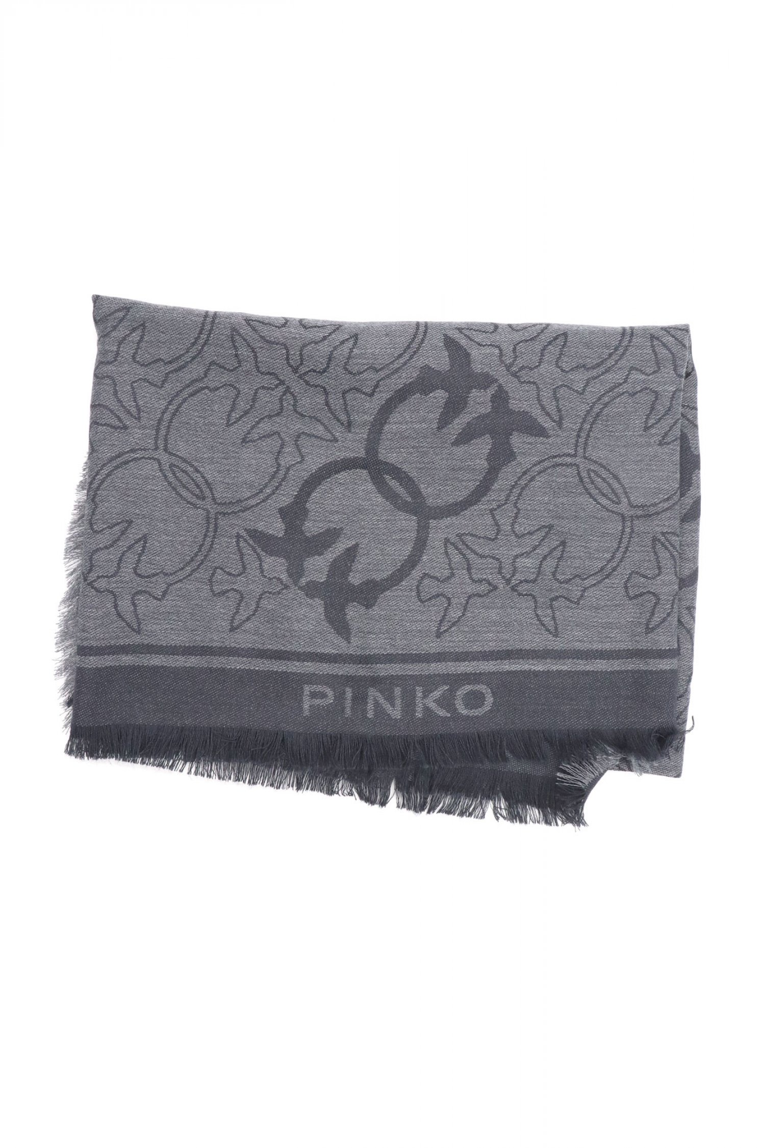 PINKO ΠΑΣΜΙΝΑ POLONIA PASHMINA ΓΚΡΙ-ΜΑΥΡΗ