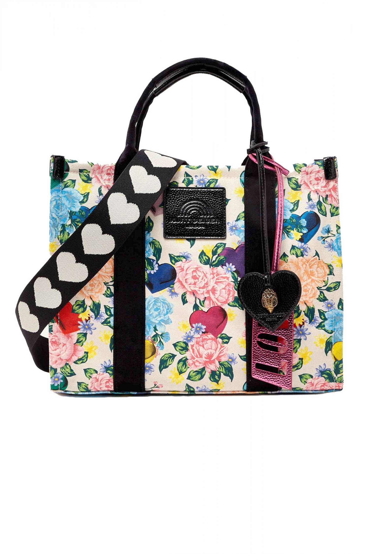 KURT GEIGER TΣΑΝΤΑ CROSSBODY/ΧΕΙΡΟΣ SOUTHBANK TOTE ΦΛΟΡΑΛ ΙΜΑΝΤΑΣ LOGO ΠΟΛΥΧΡΩΜΟ