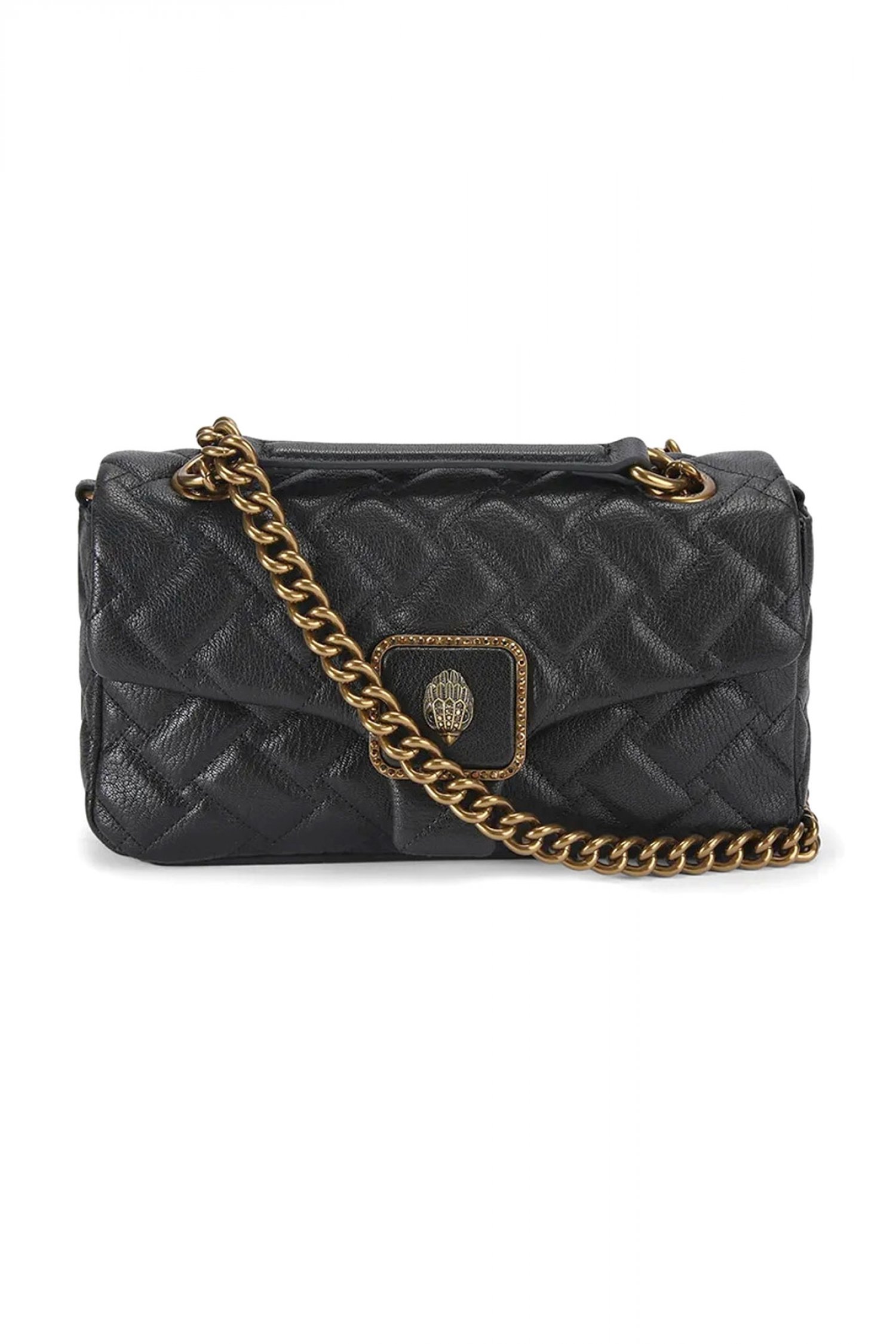 KURT GEIGER ΤΣΑΝΤΑ CROSSBODY/ΩΜΟΥ PIMLICO BAG KAΠΙΤΟΜΕ ΑΛΥΣΙΔΑ LOGO ΜΑΥΡΟ