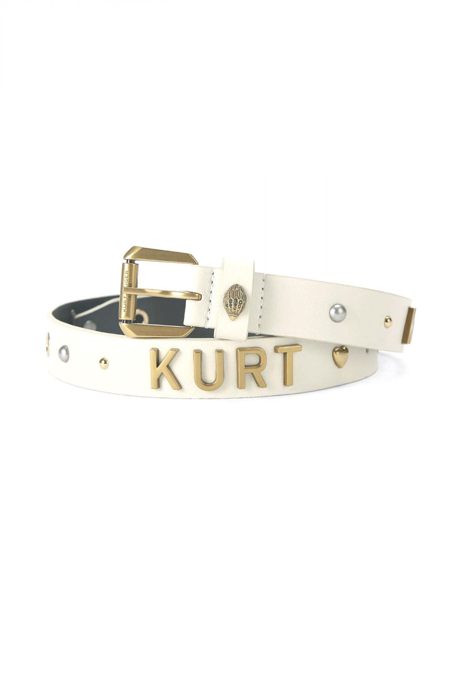 KURT GEIGER ΖΩΝΗ KURT 30 BELT METAΛΛΙΚΑ ΣΧΕΔΙΑ LOGO KΡΕΜ