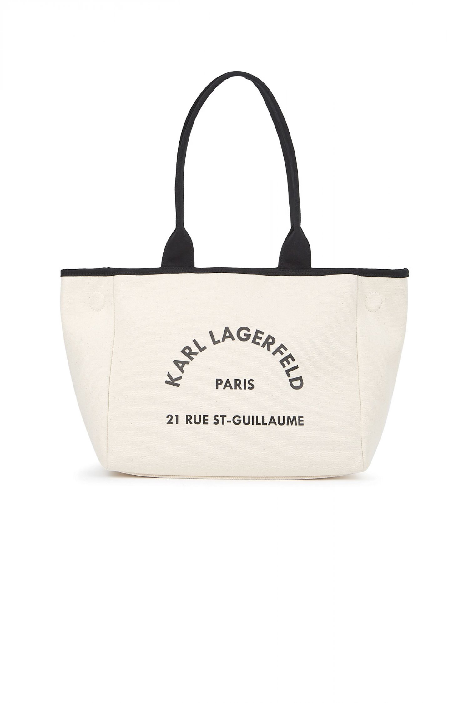 KARL LAGERFELD ΤΣΑΝΤΑ ΩΜΟΥ K/RSG CONVERTIBLE TRAPEZE TOTE LOGO ΕΚΡΟΥ