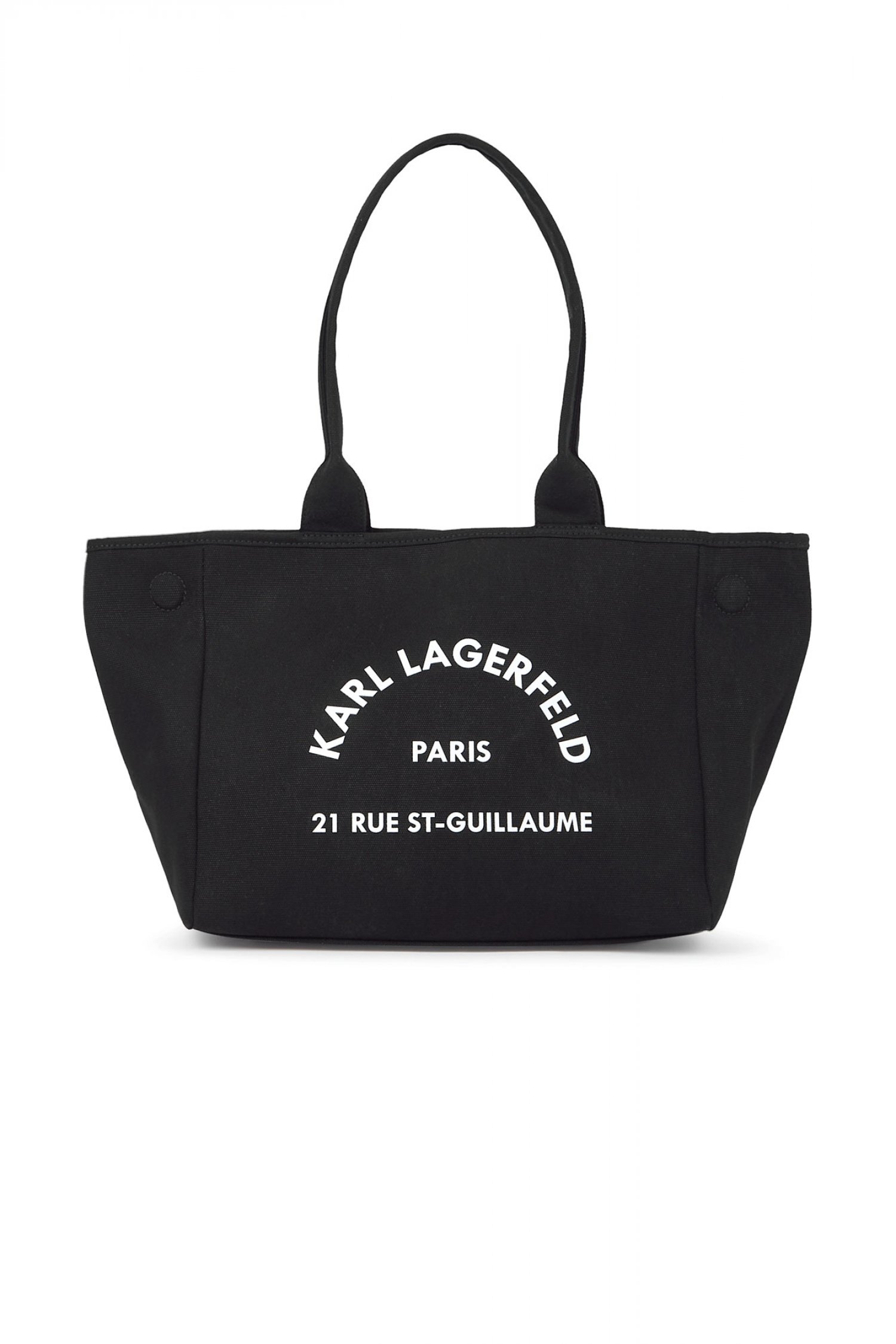 KARL LAGERFELD ΤΣΑΝΤΑ ΩΜΟΥ K/RSG CONVERTIBLE TRAPEZE TOTE LOGO ΜΑΥΡΟ