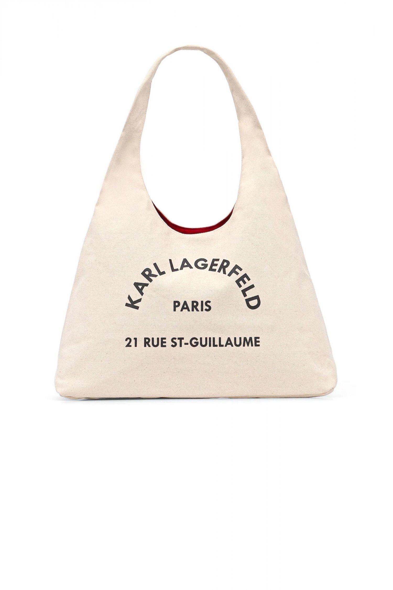 KARL LAGERFELD ΤΣΑΝΤΑ ΩΜΟΥ K/RSG SLING HOBO BAG LOGO ΕΚΡΟΥ