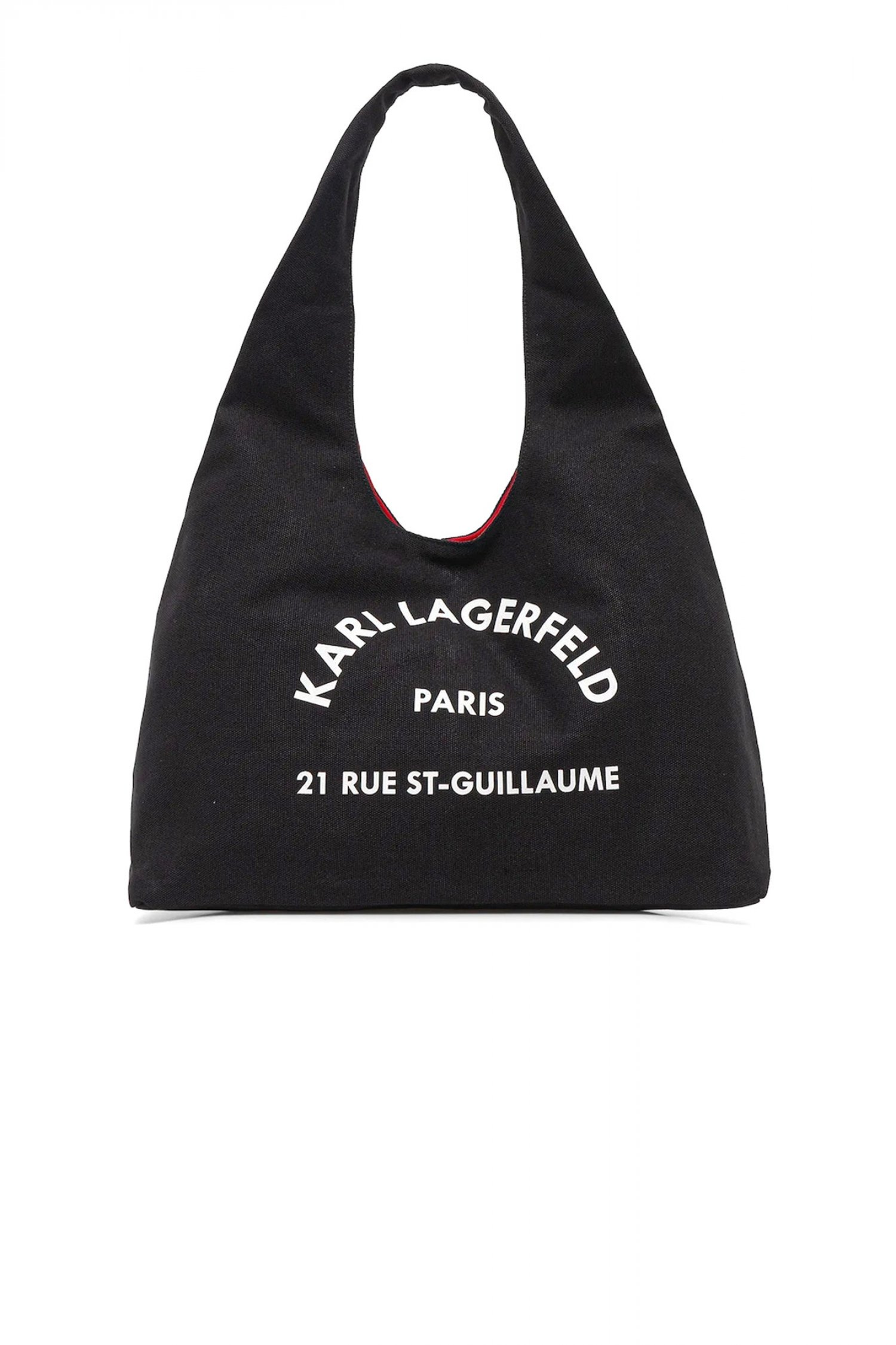 KARL LAGERFELD ΤΣΑΝΤΑ ΩΜΟΥ K/RSG SLING HOBO BAG LOGO ΜΑΥΡΟ