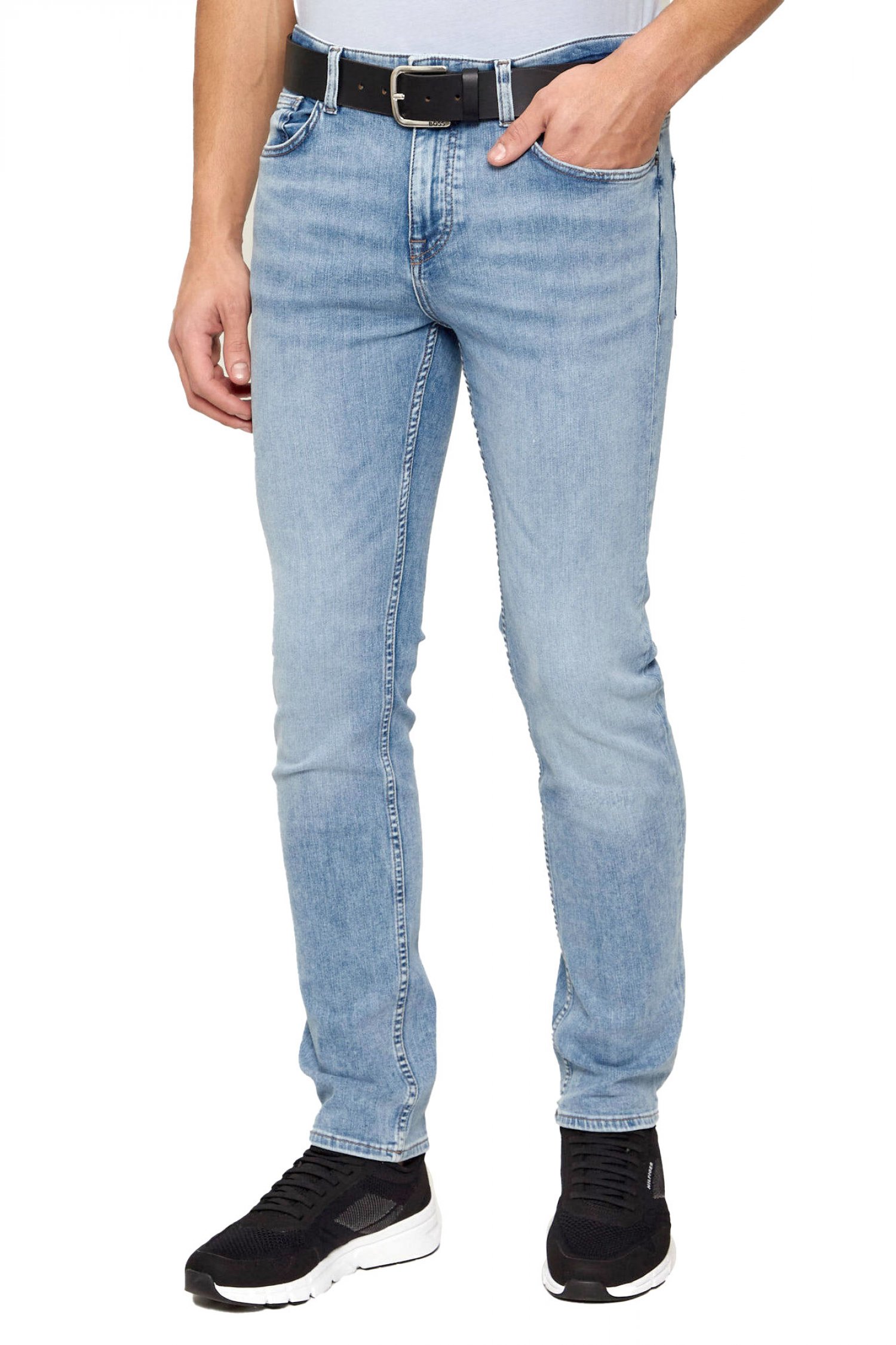 BOSS CASUAL ΠΑΝΤΕΛΟΝΙ JEANS DELAWARE BO S.ECRET SLIM FIT ΓΑΛΑΖΙΟ