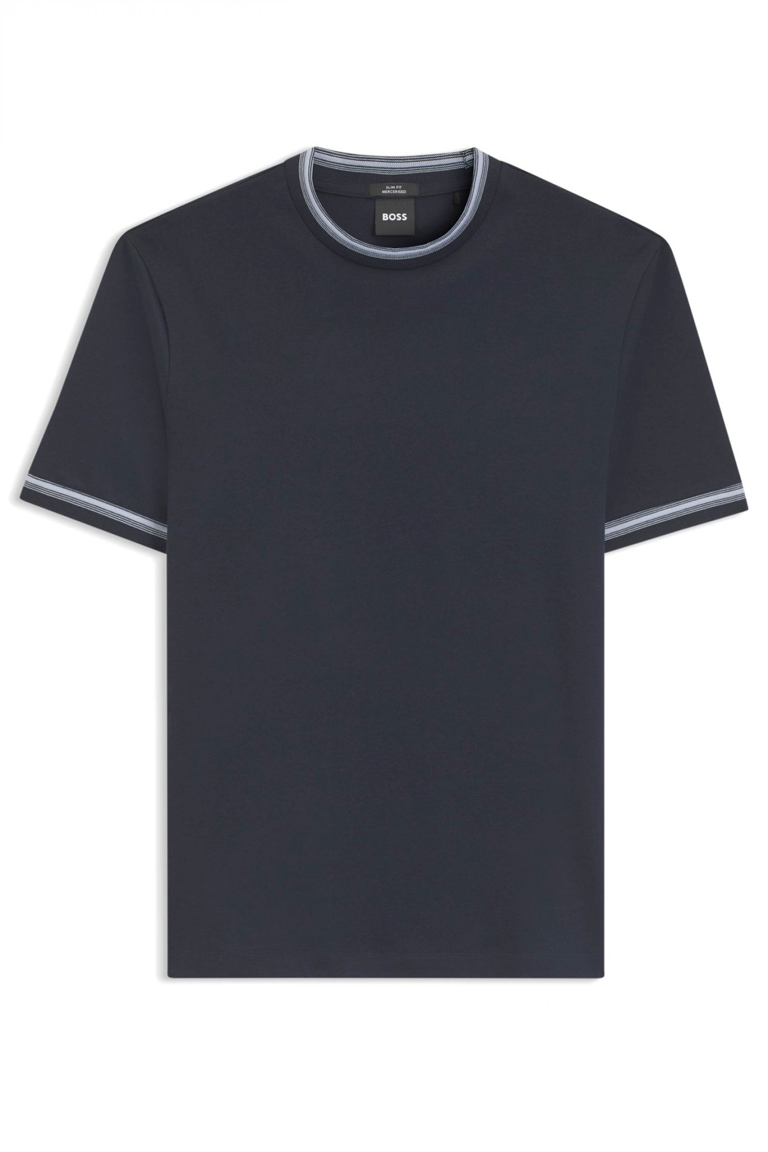 BOSS T-SHIRT SLIM FIT MERCERISED H-TESSLER 202 ΜΠΛΕ