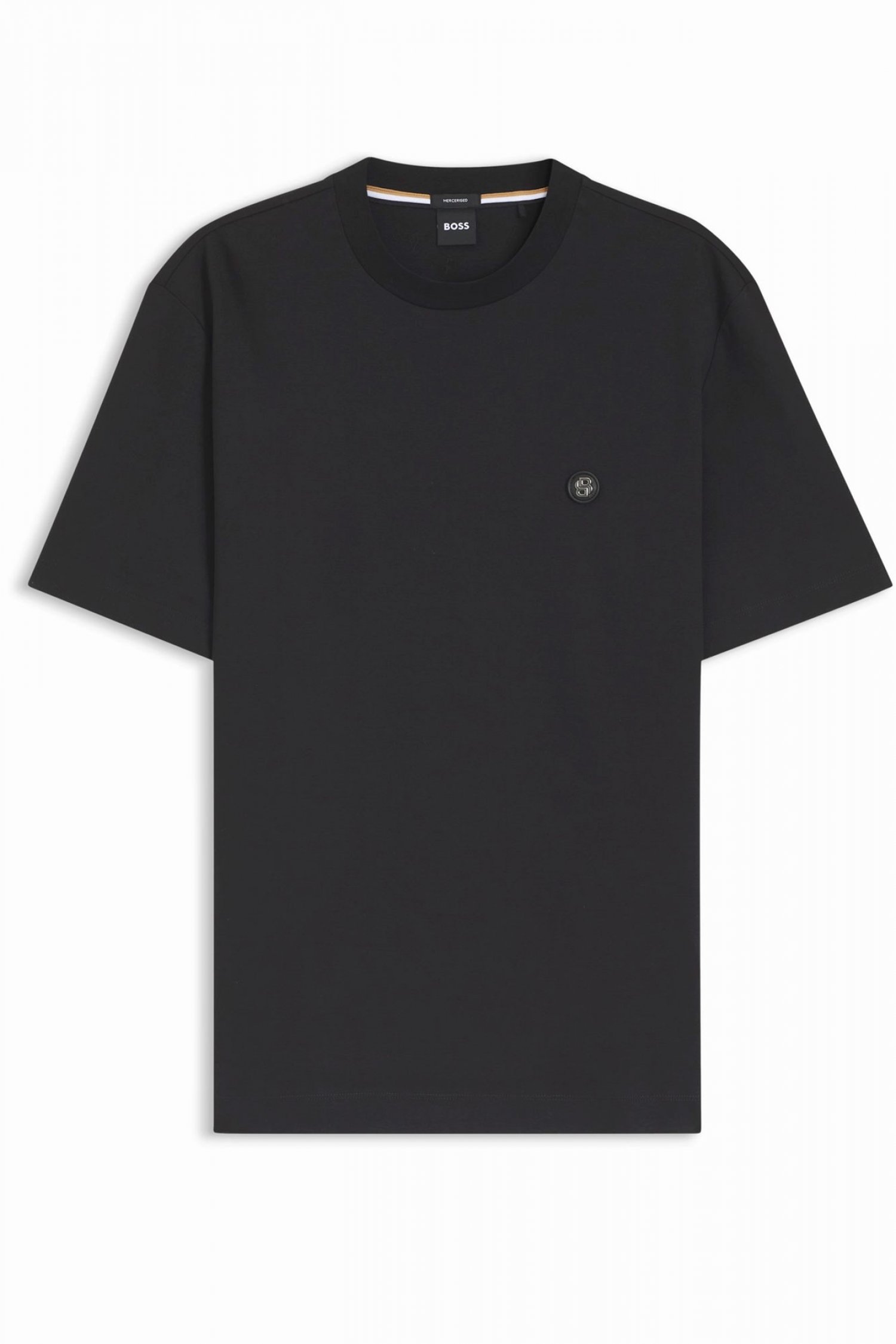 BOSS T-SHIRT C-TAUT-1 MERCERISED ΜΑΥΡΟ