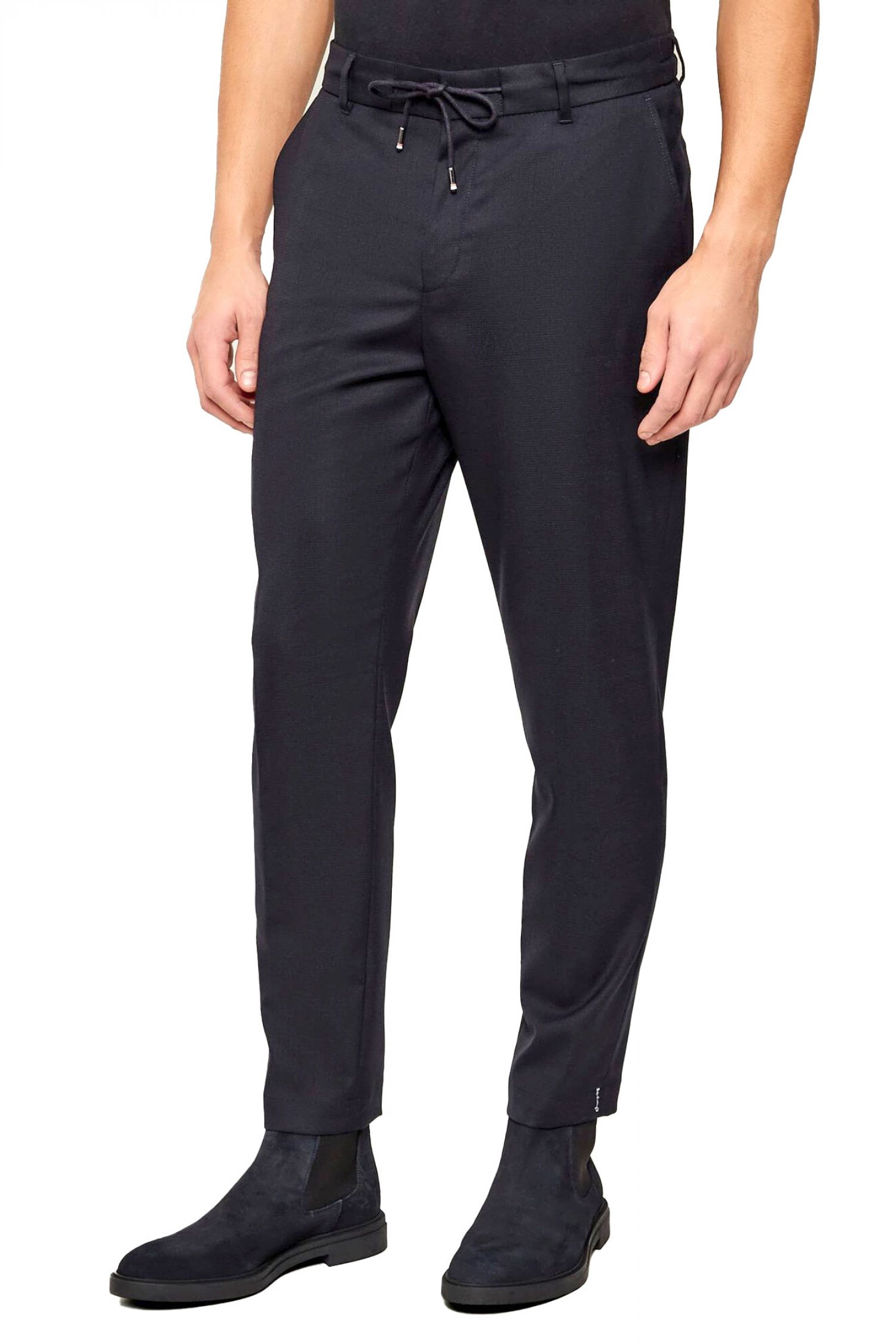 BOSS ΠΑΝΤΕΛΟΝΙ CHINO ΛΑΣΤΙΧΟ ΜΕΣΗ ΚΟΡΔΟΝΙ TAPERED FIT C-PERIN-RDS-WG-261 ΜΠΛΕ