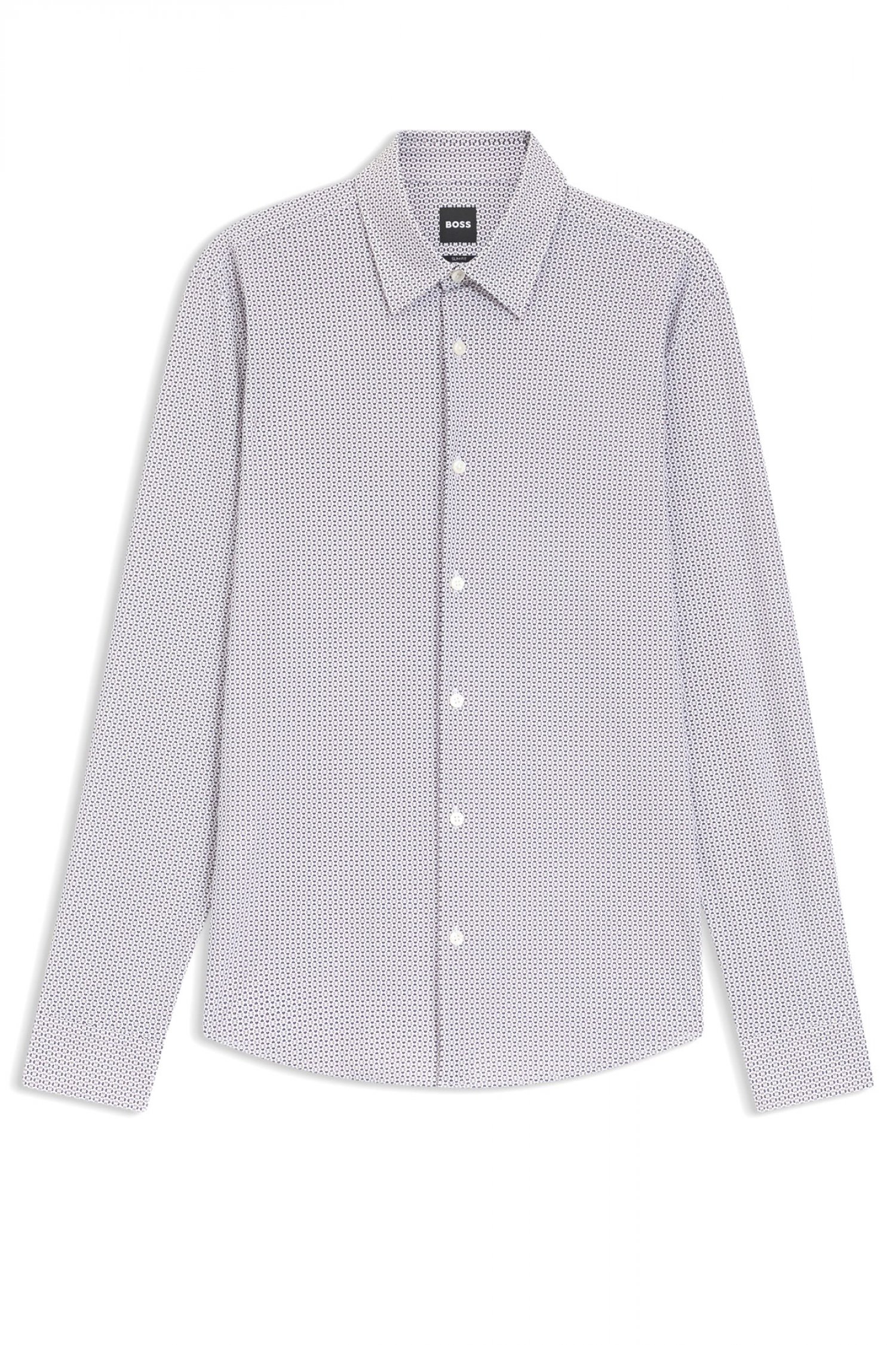 BOSS PERFORMANCE ΠΟΥΚΑΜΙΣΟ ΜΙΚΡΟΣΕΧΔΙΟ SLIM FIT P-RON-K-F-261 ΜΠΕΖ-ΜΠΛΕ