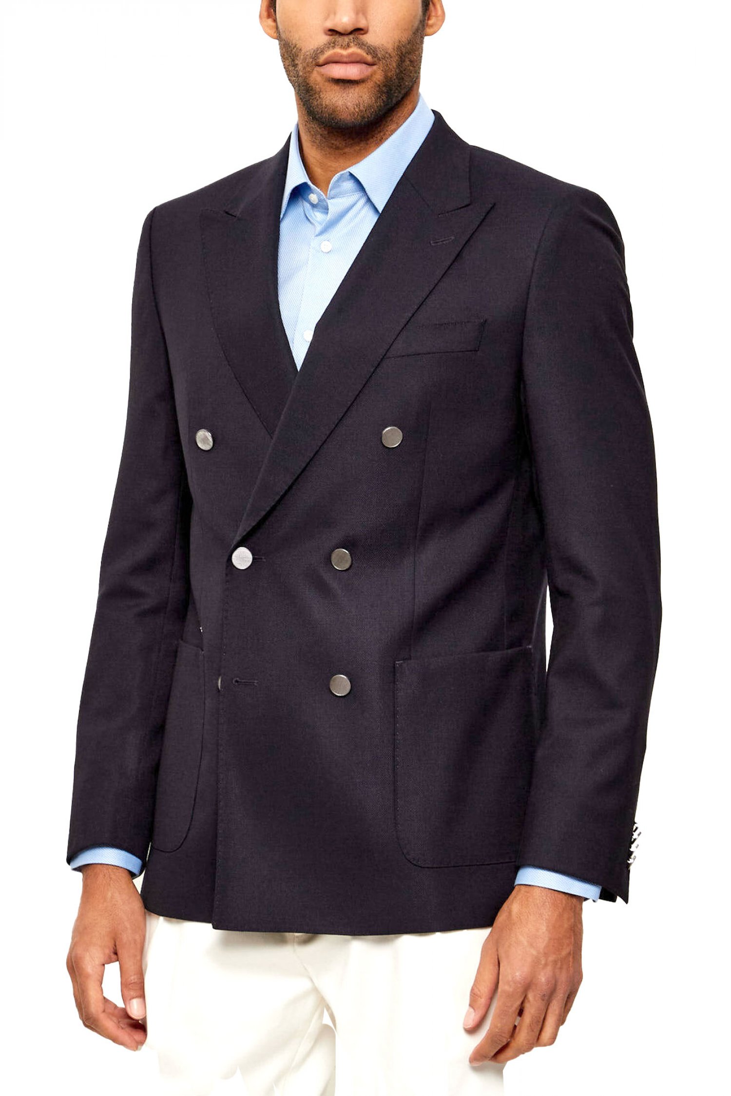 BOSS ΣΑΚΑΚΙ BLAZER REDA SLIM FIT BI-STRETCH H-HUTSON-DB-261 ΜΠΛΕ