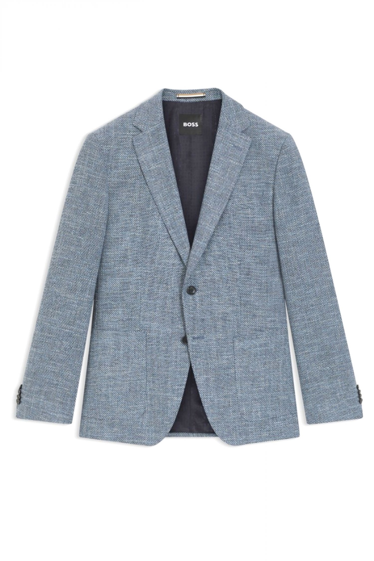 BOSS ΣΑΚΑΚΙ LANIFICO TESSE BIELLA STRETCH H-HUTSON-2PP-253 REGULAR FIT ΜΠΛΕ