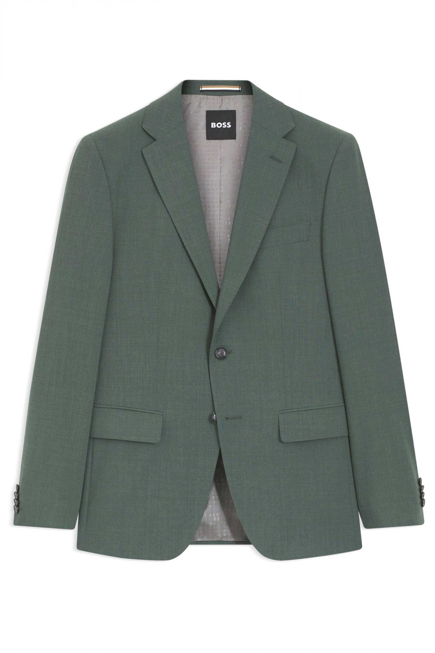 BOSS ΣΑΚΑΚΙ ΚΟΥΣΤΟΥΜΙΟΥ H-HUTSON-251 SLIM FIT BI-STRETCH WASHABLE EASY CARE ΠΡΑΣΙΝΟ